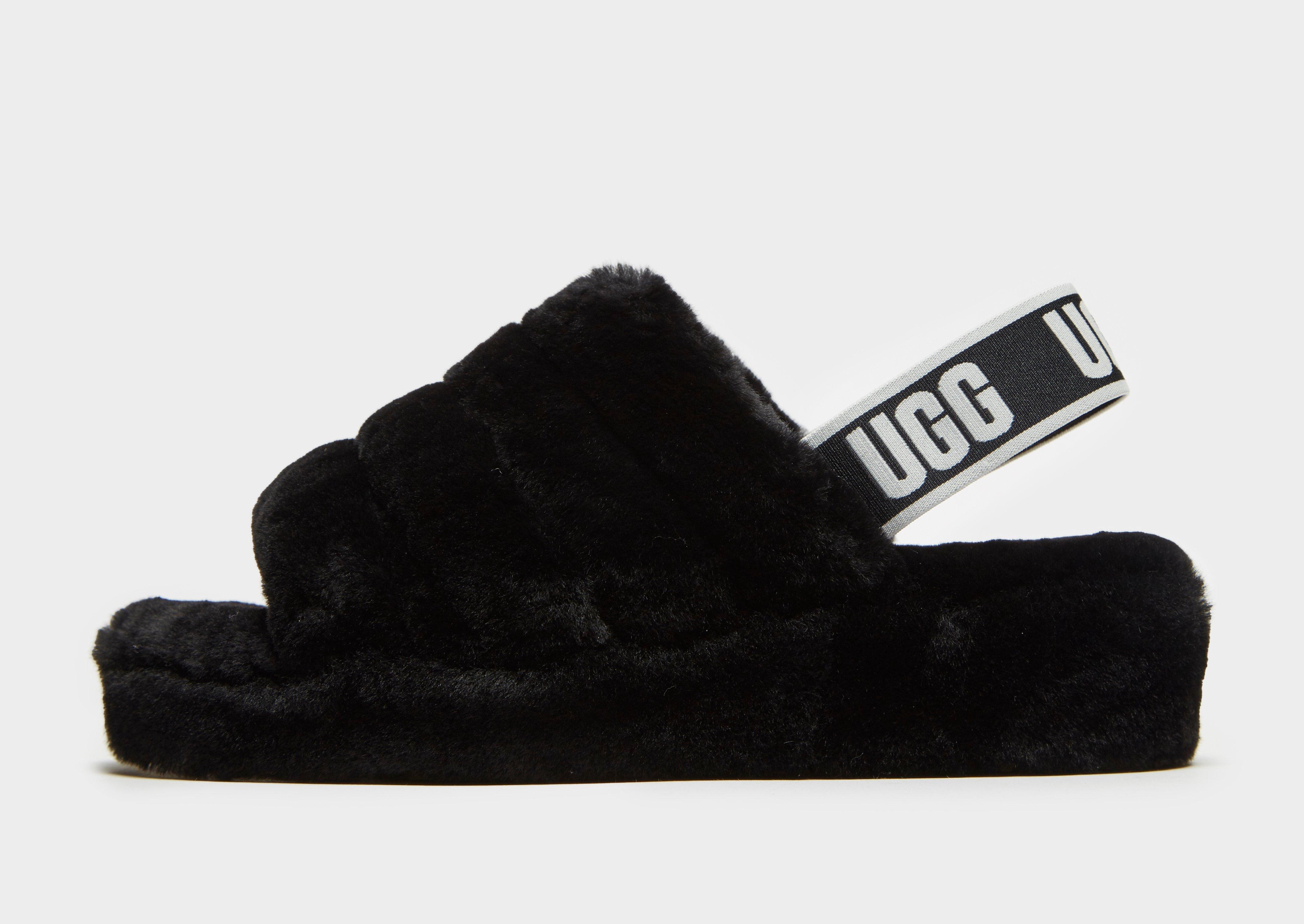 ugg black sliders