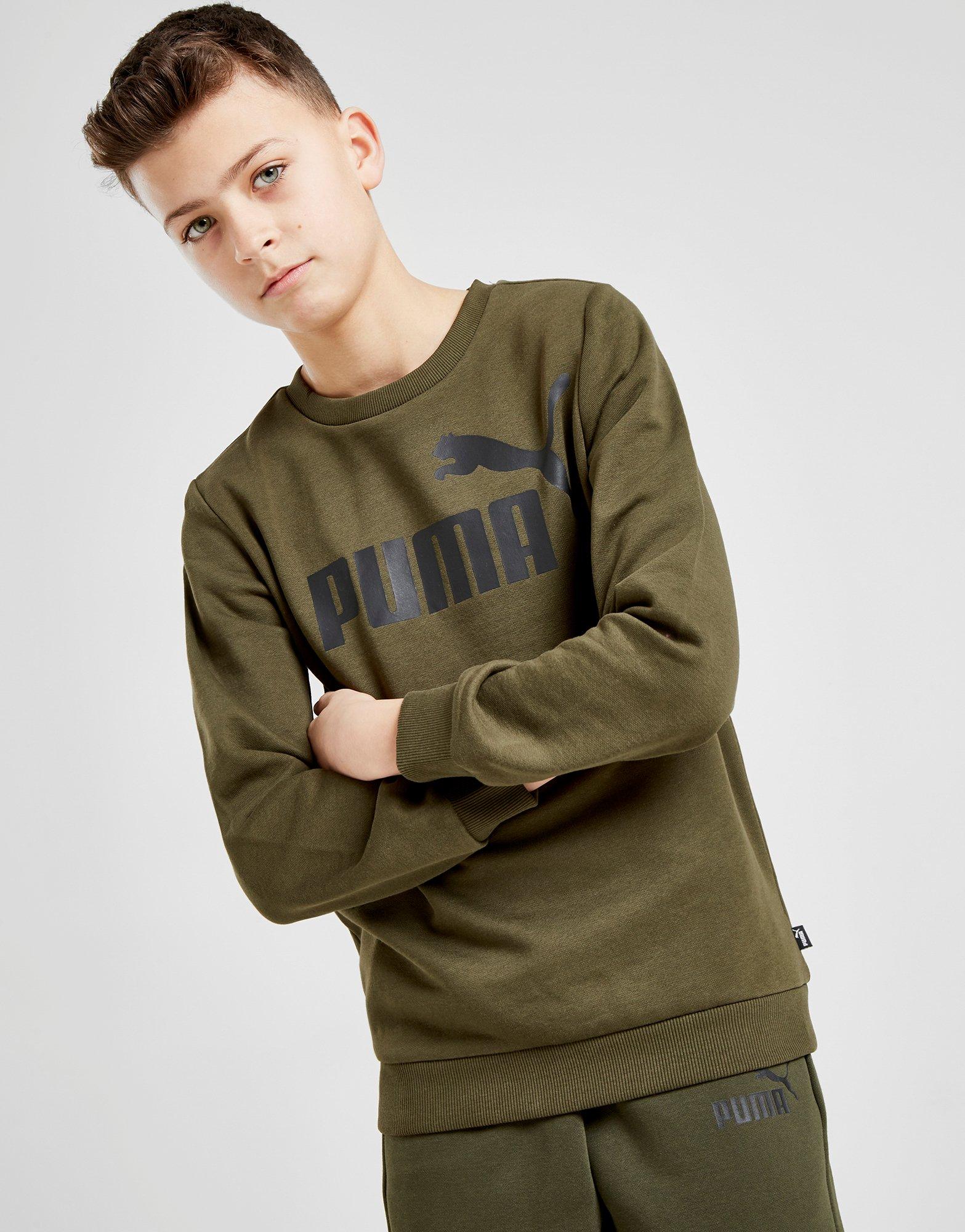 puma core logo crew sweatshirt junior 