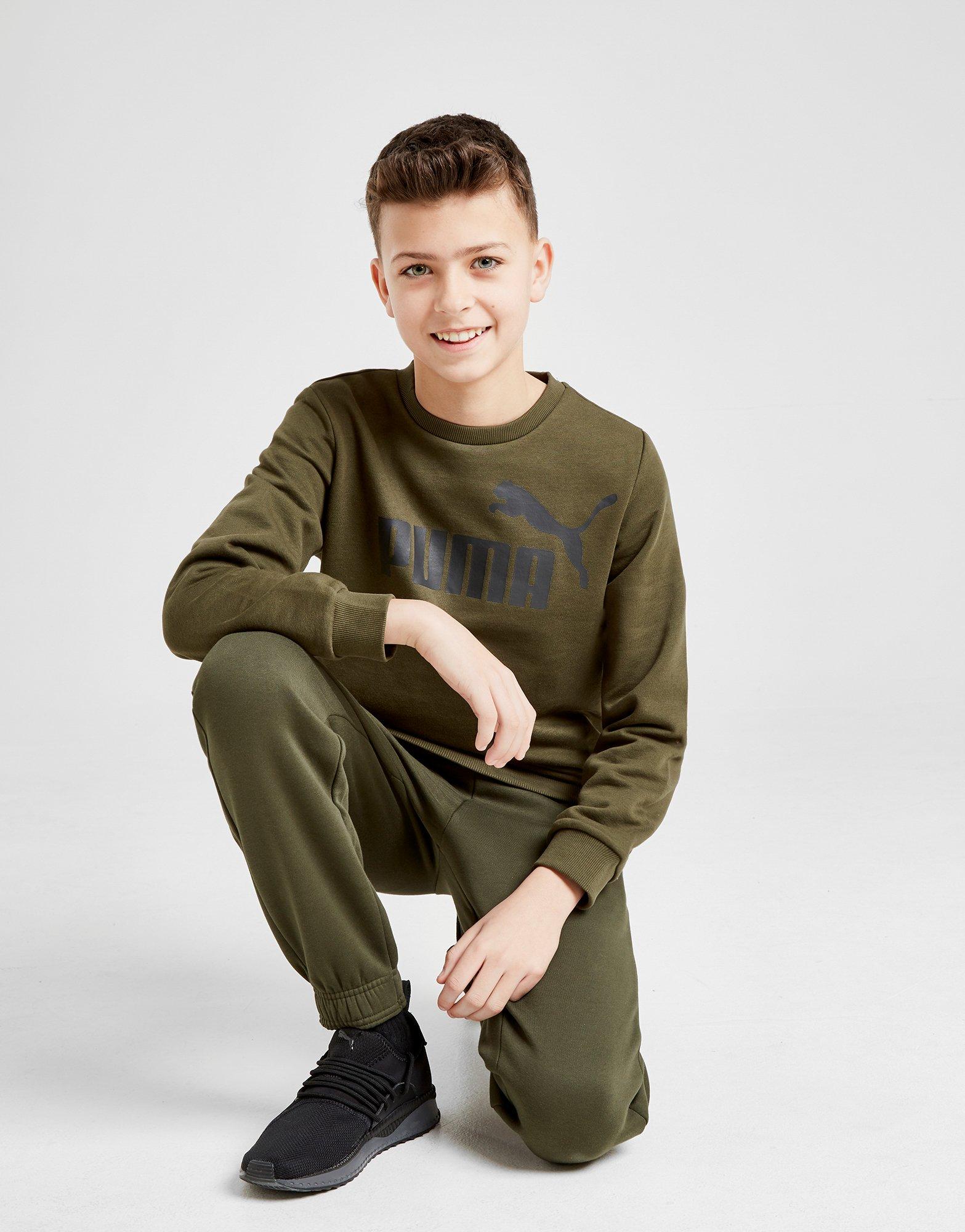 puma core logo crew sweatshirt junior