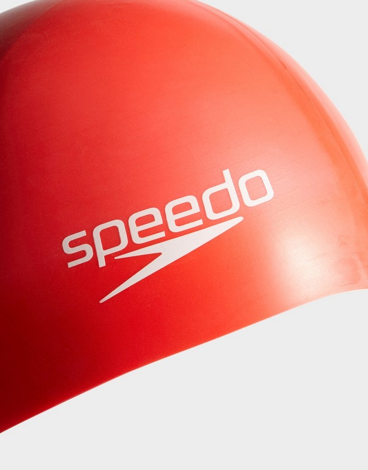 Red Speedo Plain Swim Cap Junior JD Sports