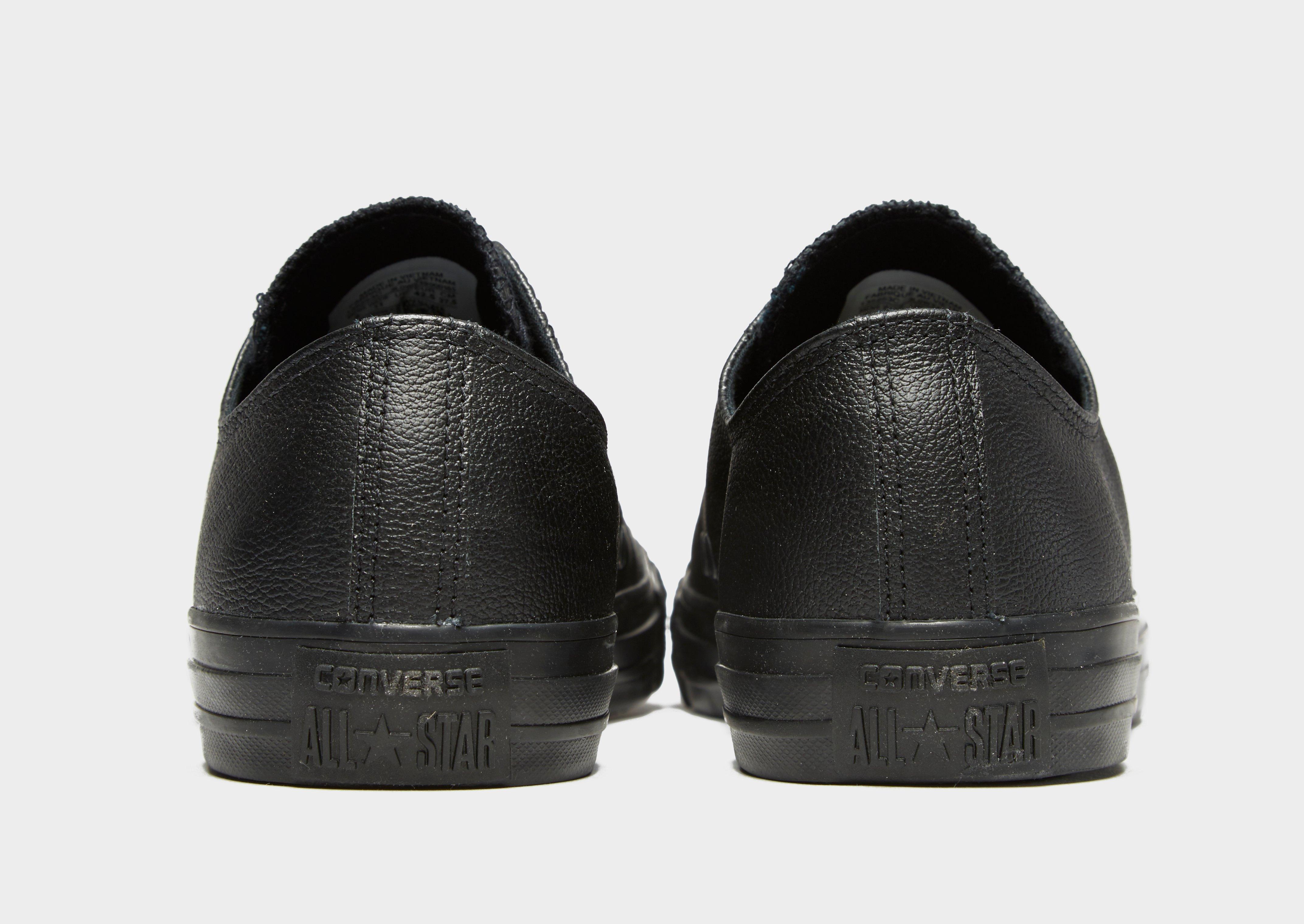 converse black all star ox v mono trainers leather