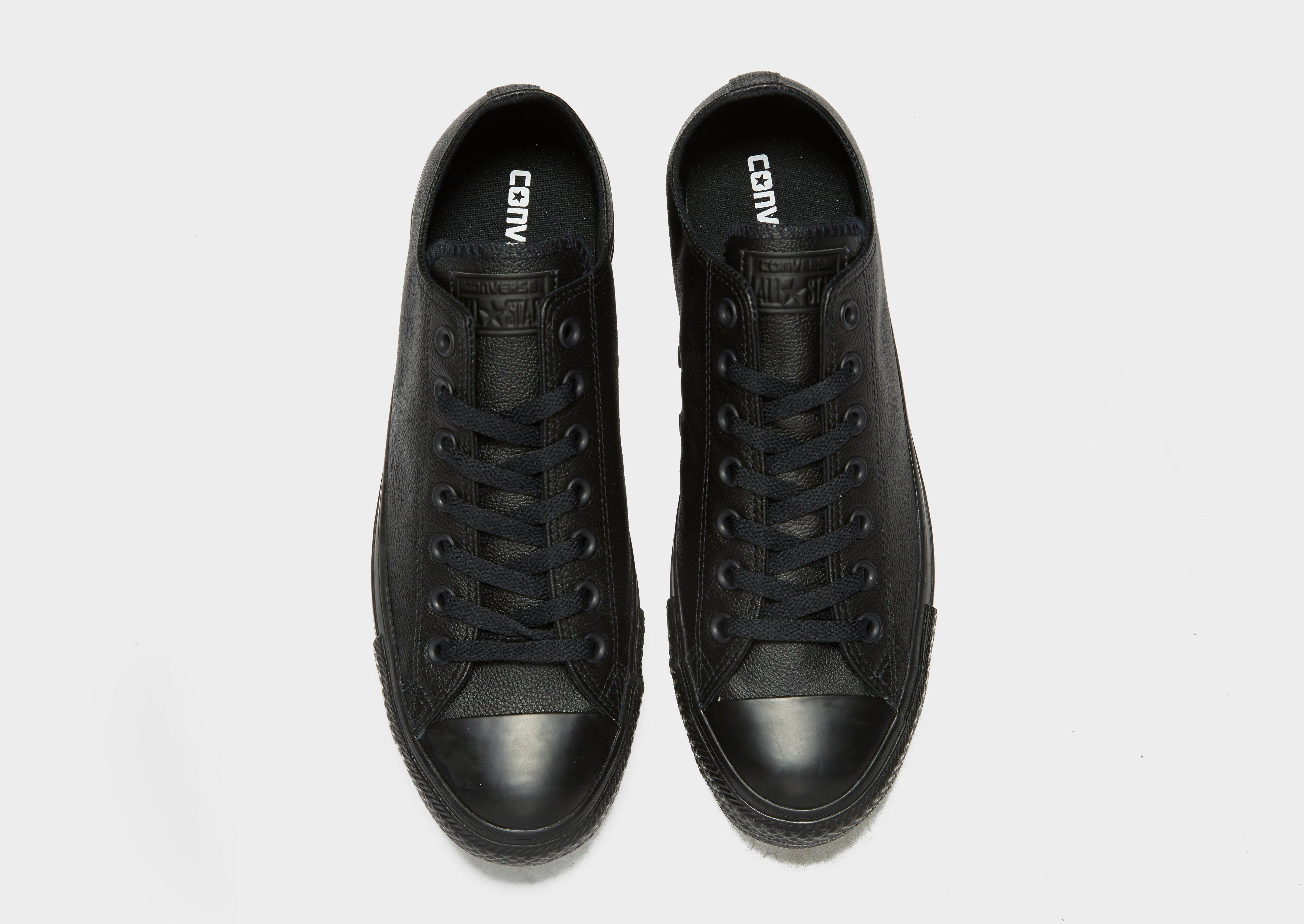 converse black all star ox v mono trainers leather