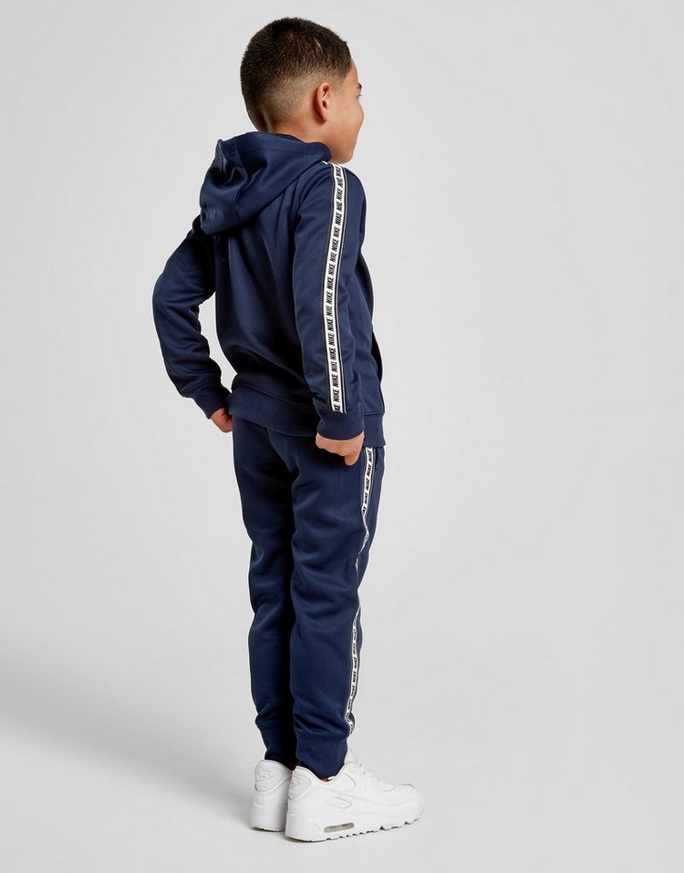 Buy Blue Nike Repeat Tape Poly Full Zip Tracksuit Children | JD Sports ...