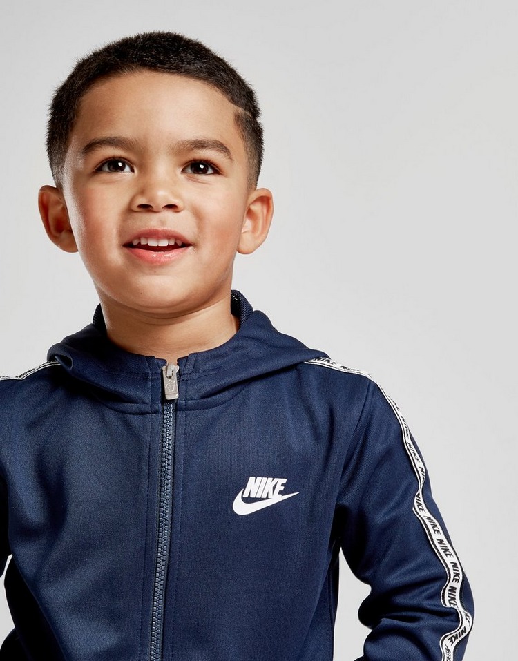Buy Blue Nike Repeat Tape Poly Full Zip Tracksuit Children | JD Sports ...