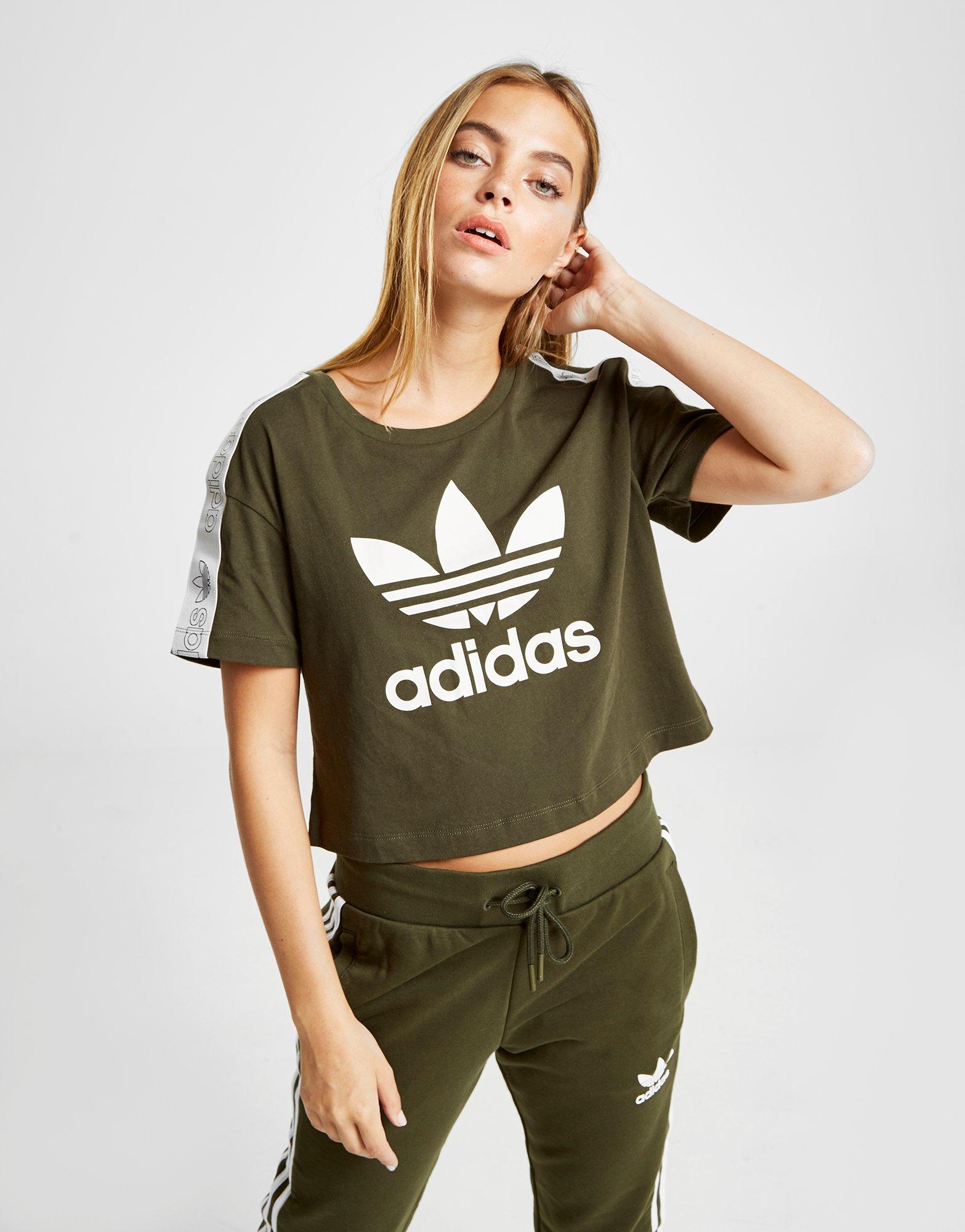 t shirt adidas verde militare