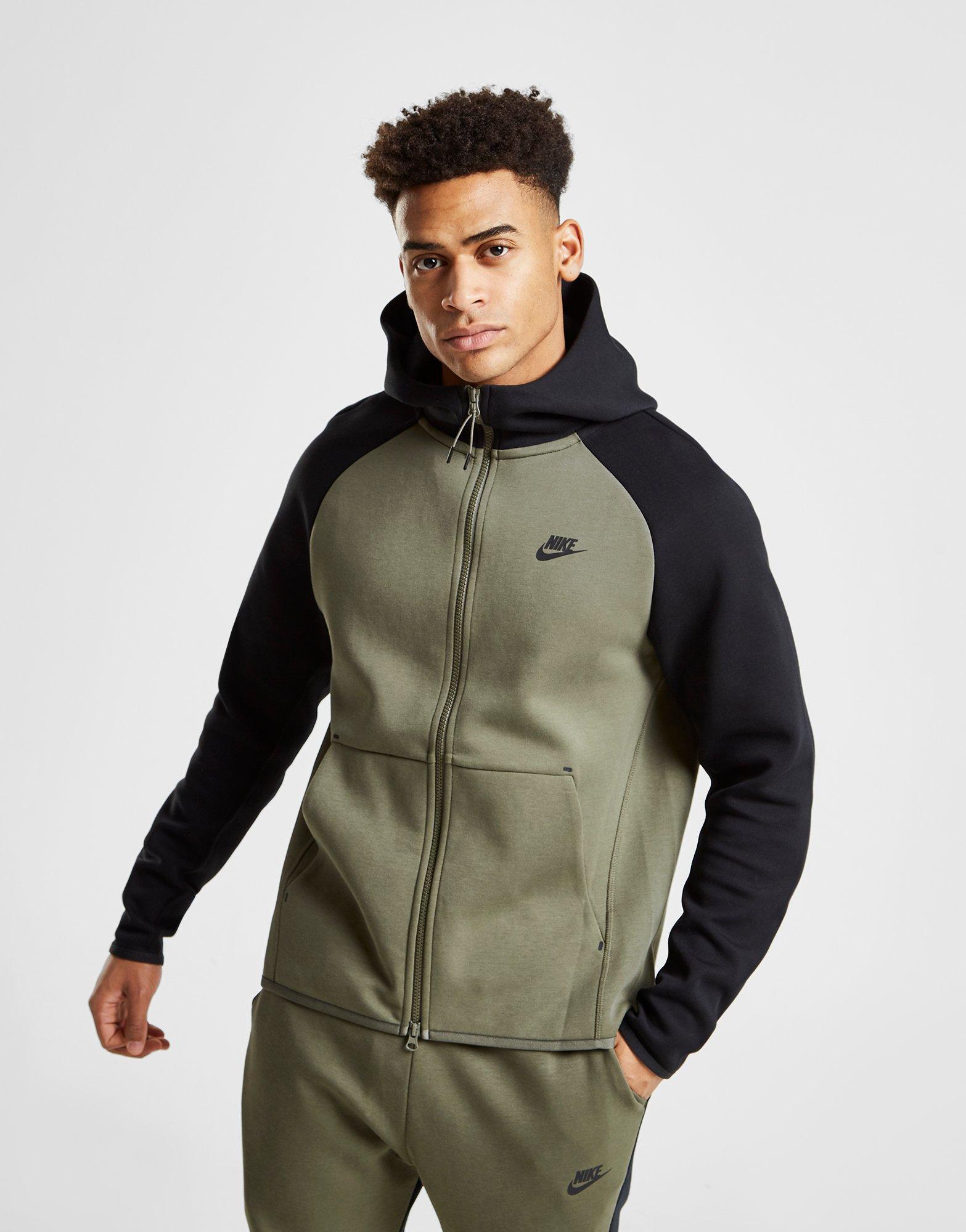 khaki nike tech tracksuit