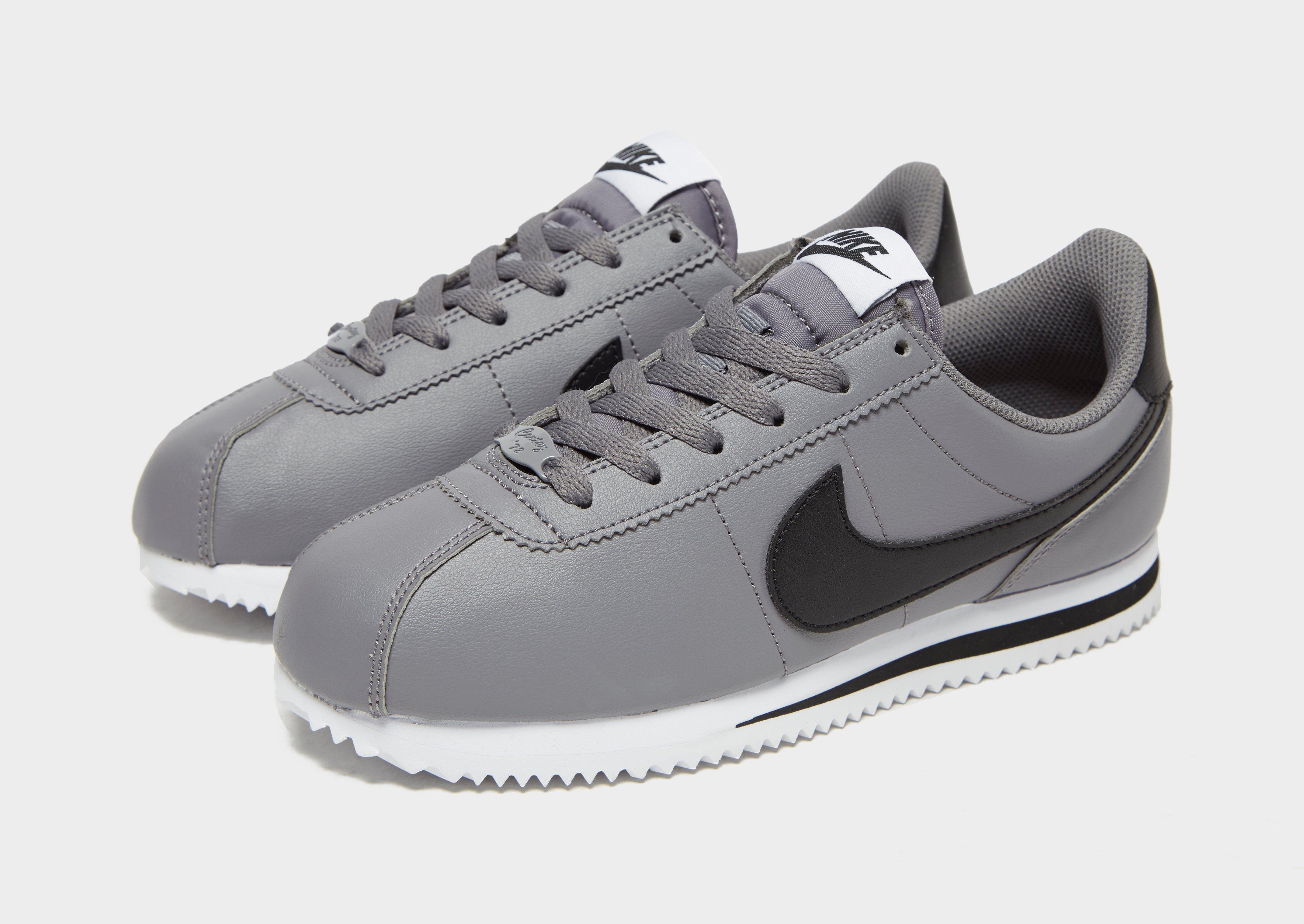 nike cortez gray and black