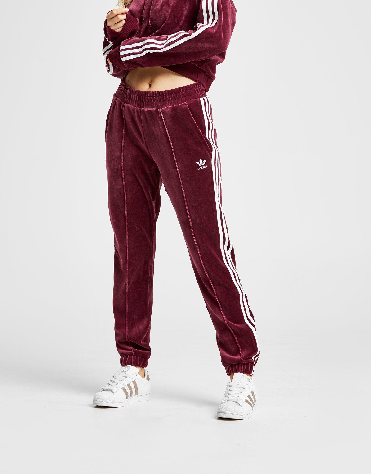 adidas velvet track pants