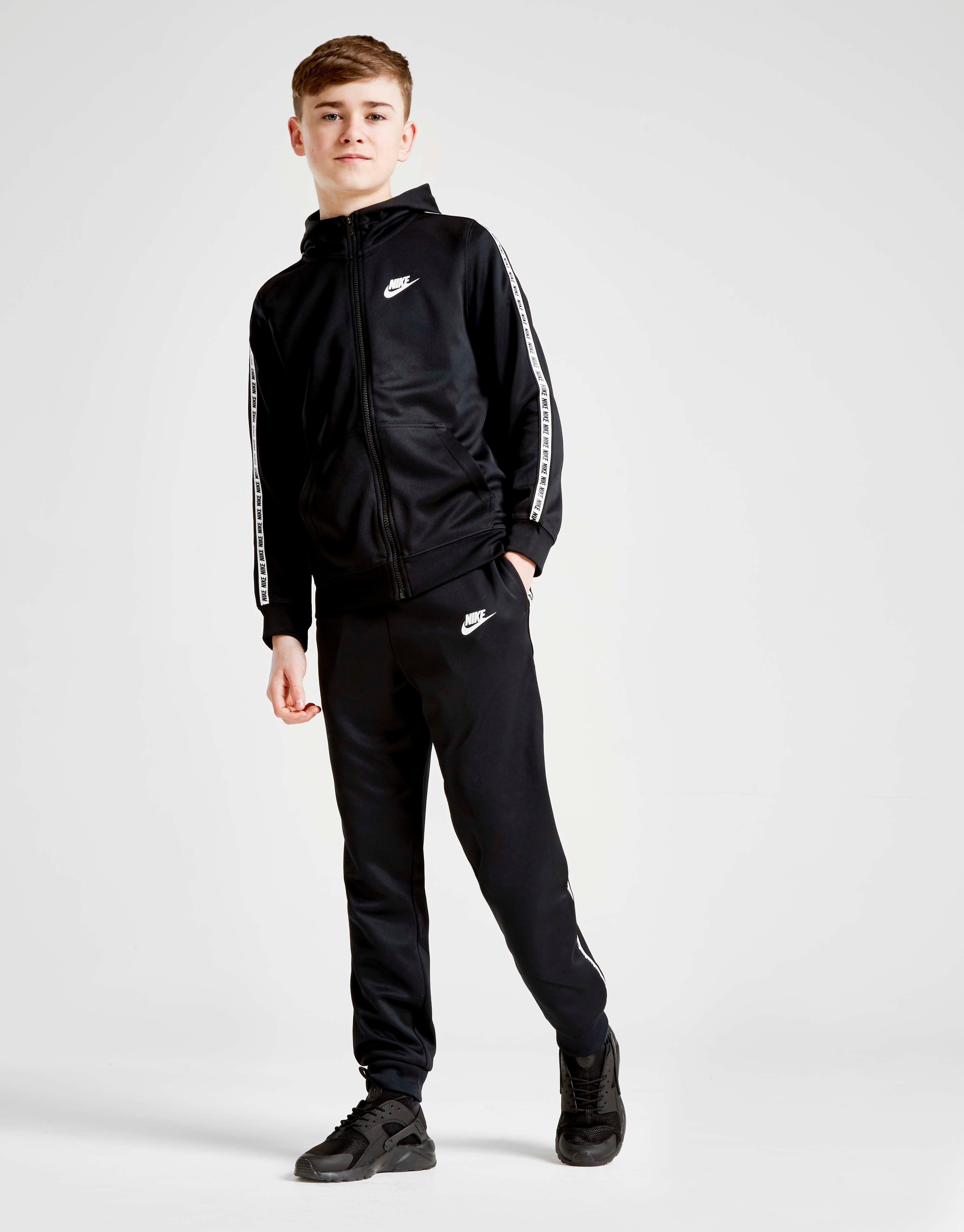 nike tape poly full zip hoodie junior