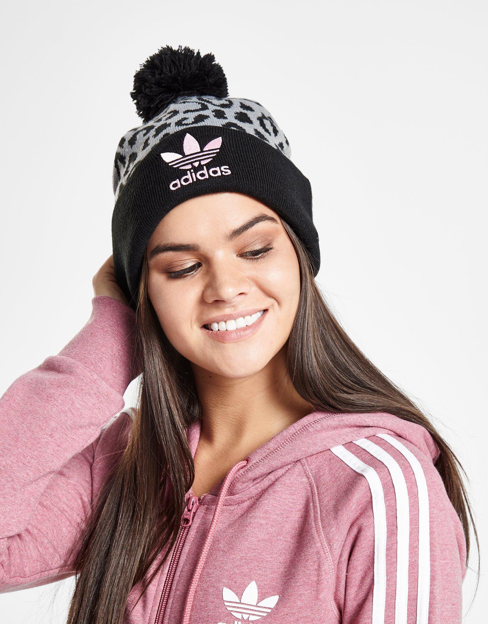 adidas originals pom leopard beanie