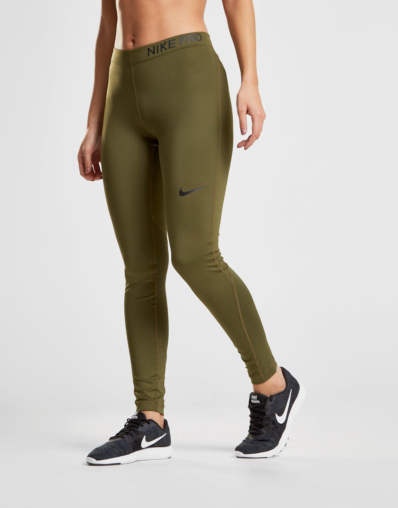 khaki nike pro leggings