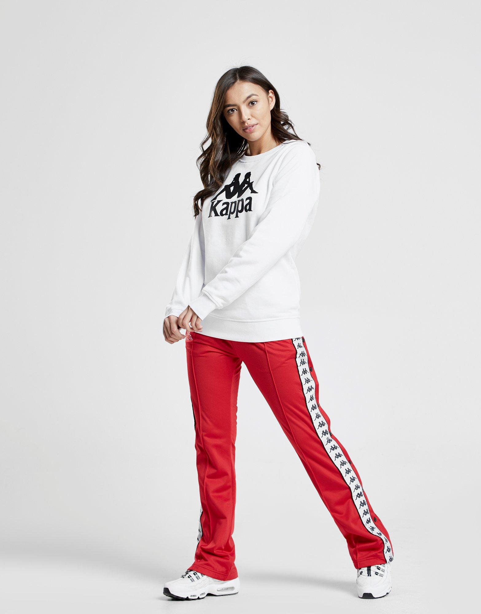 red kappa popper pants