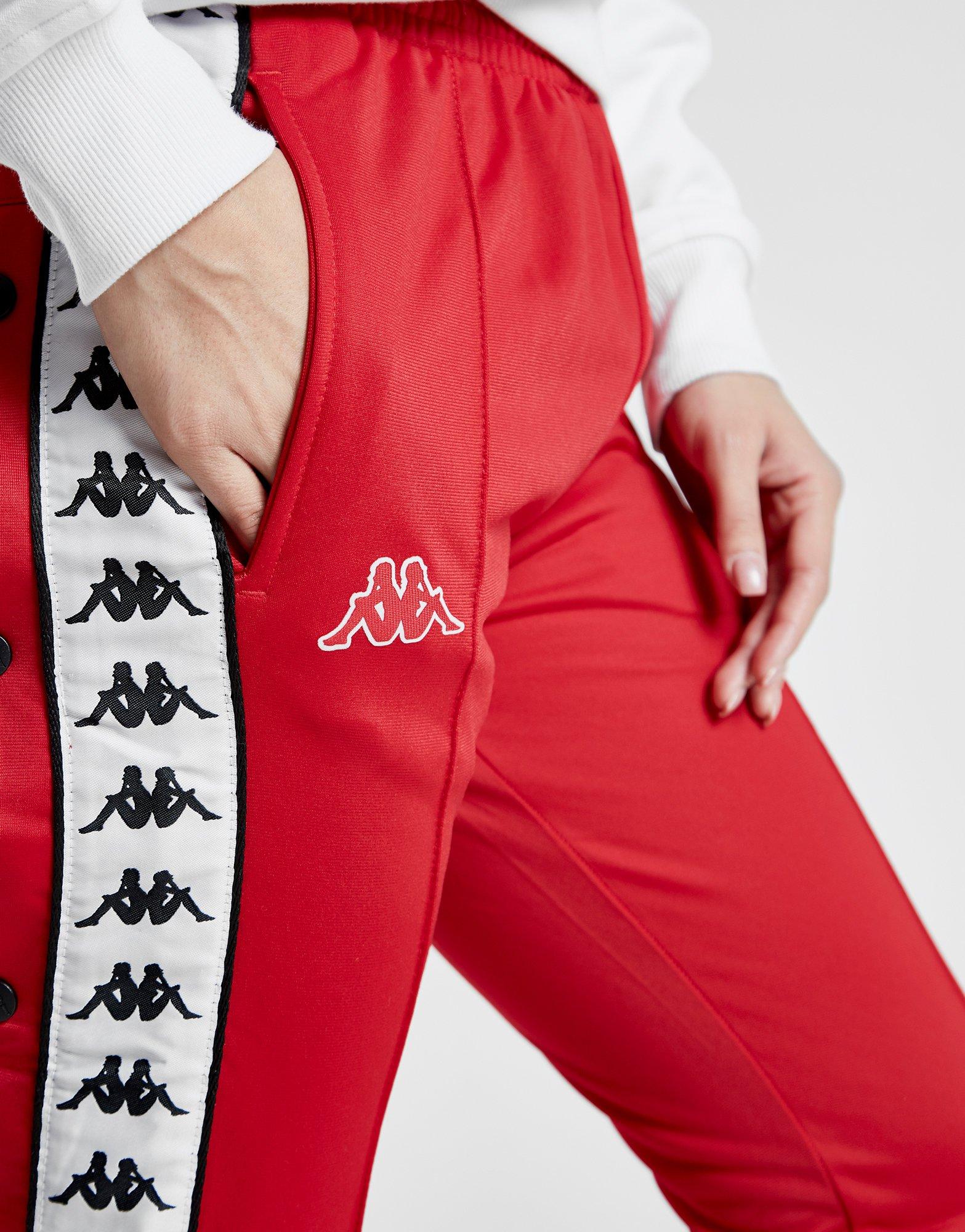 red kappa popper pants