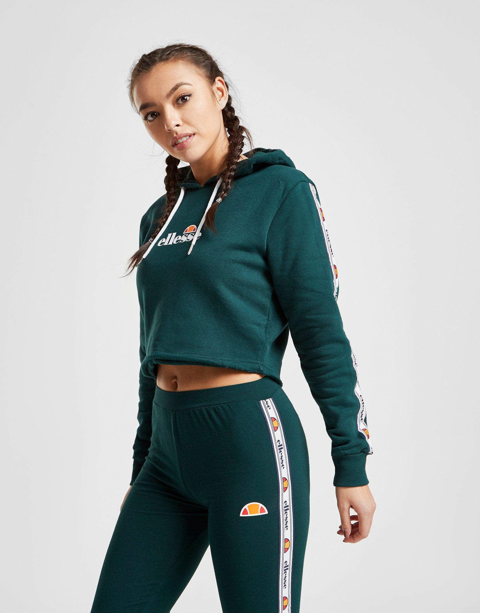 ellesse tape crop hoodie