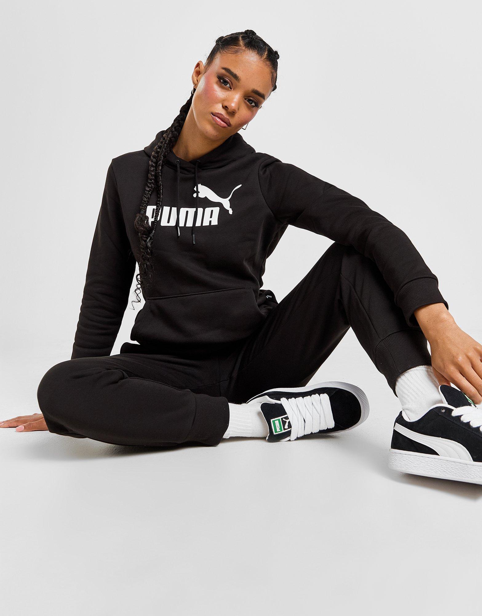 girls black puma hoodie