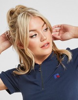 Russell Athletic Crop Zip Polo Shirt