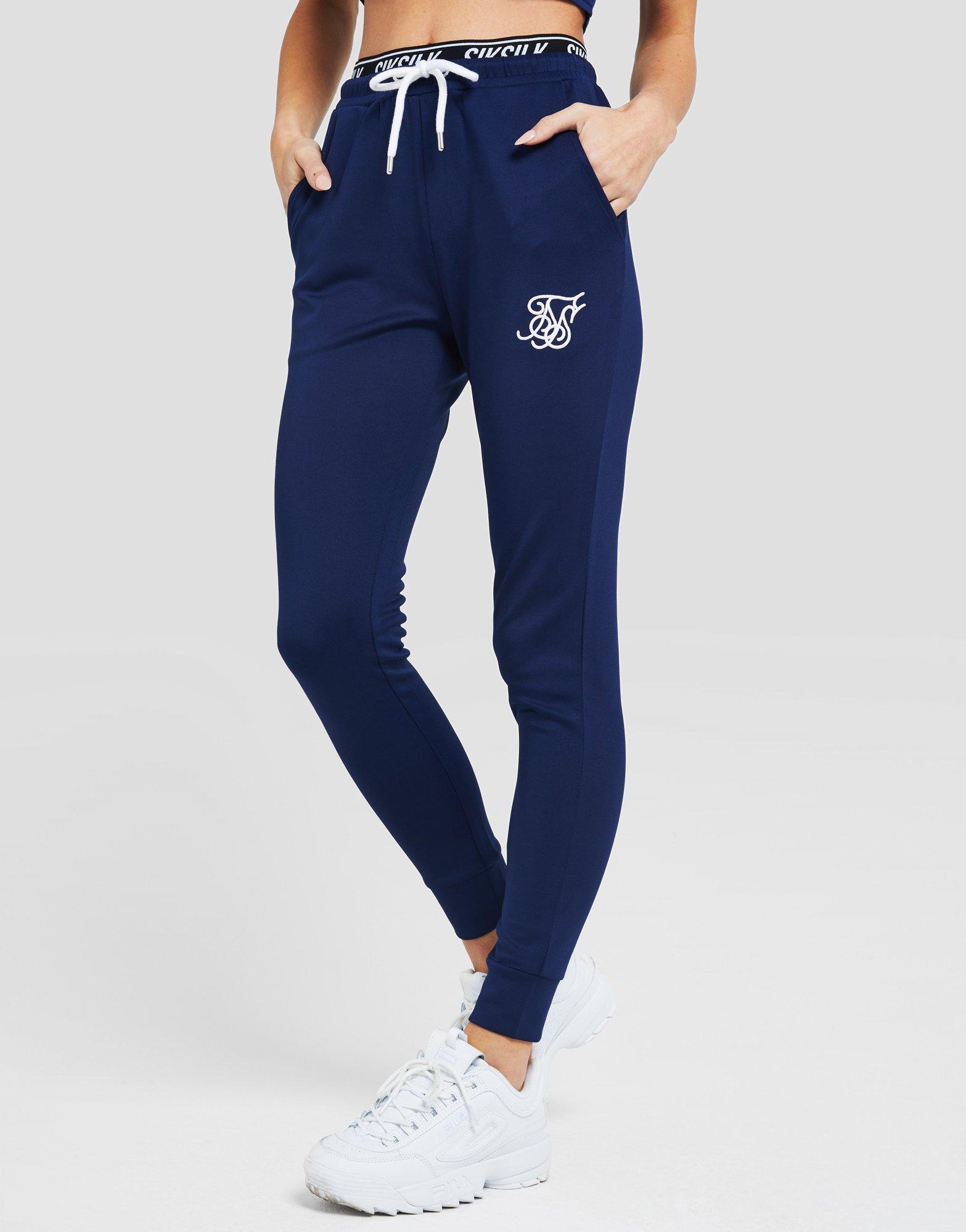 siksilk tape waist poly track pants