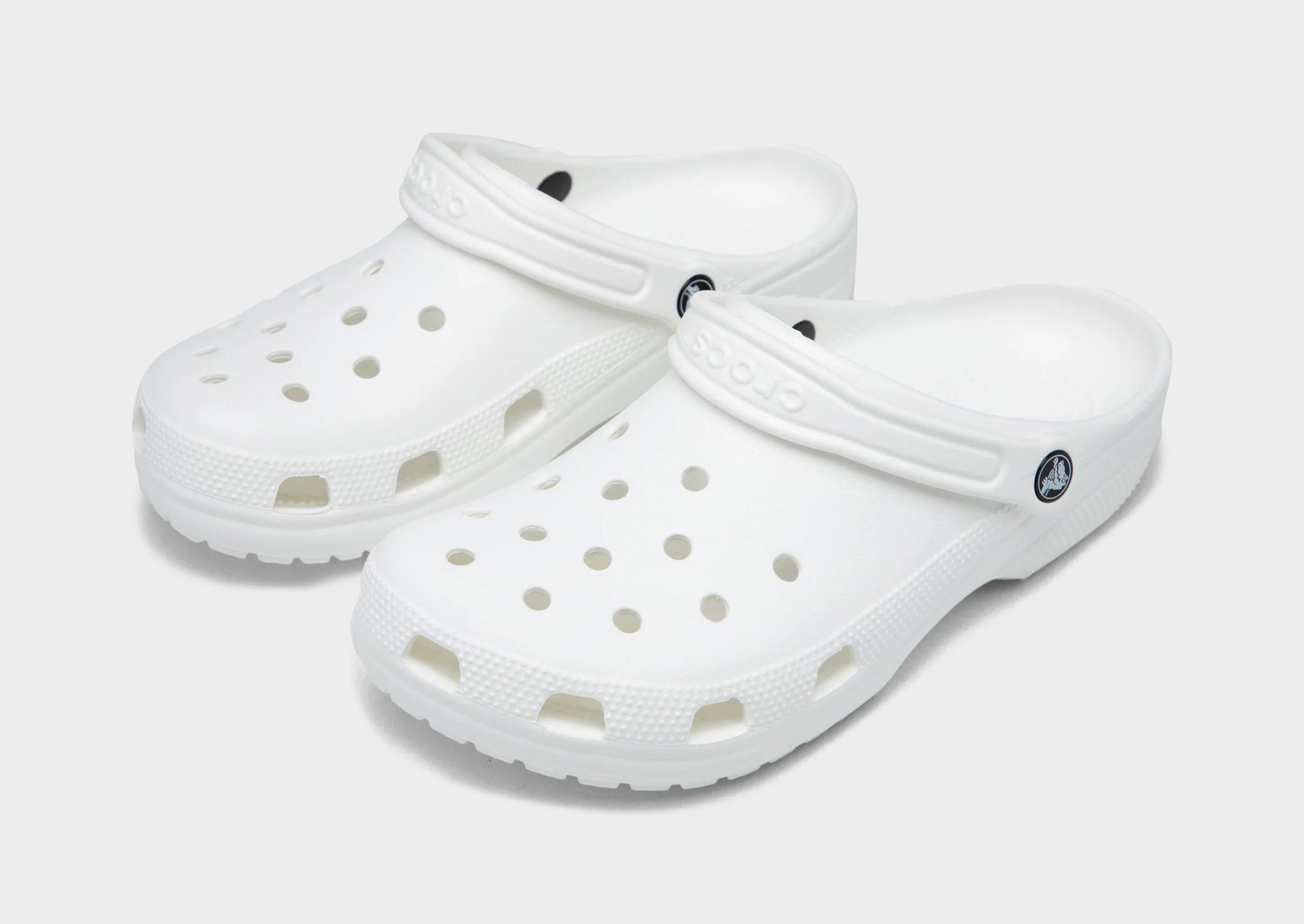 White and red on sale crocs