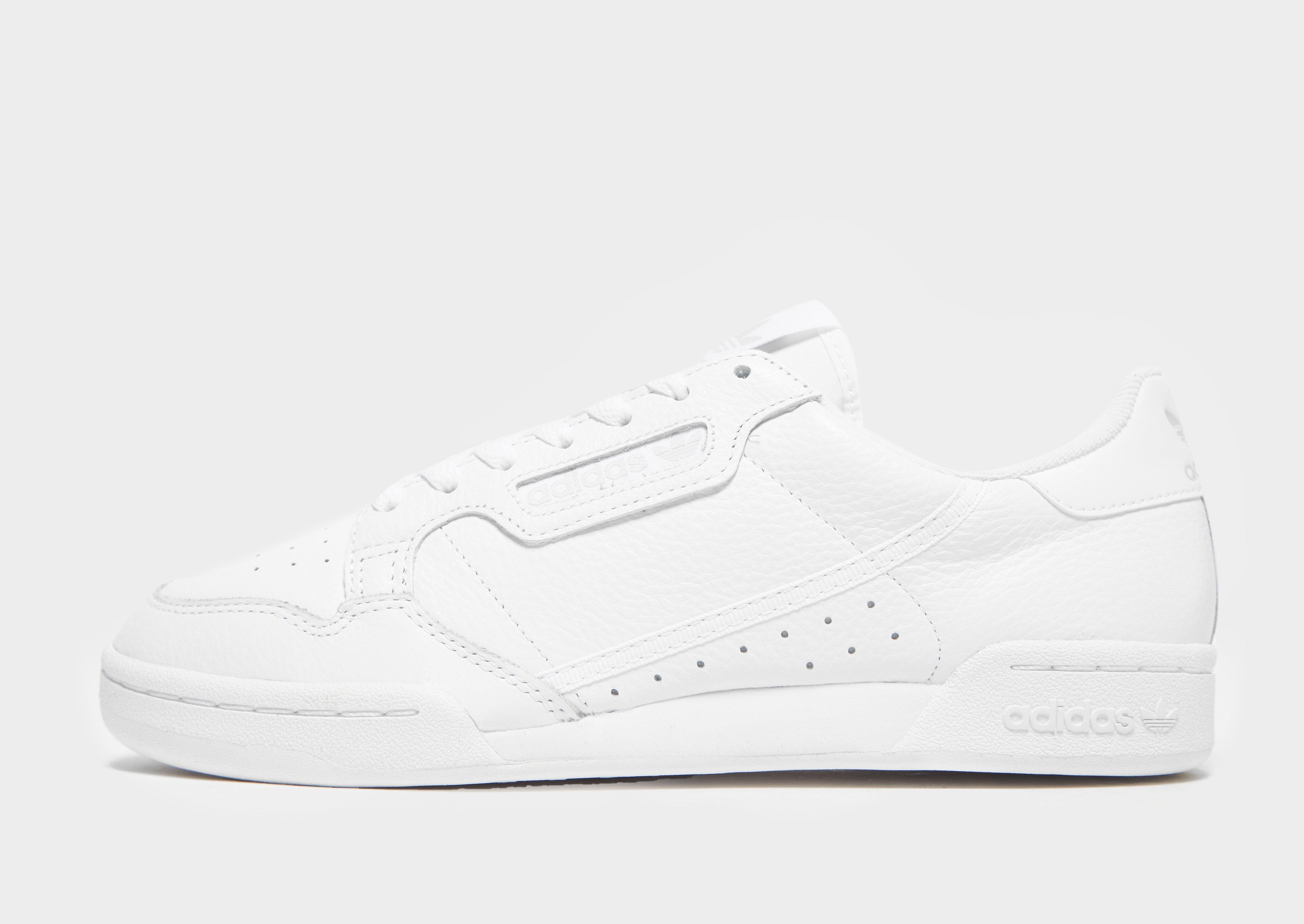 all white adidas continental 80