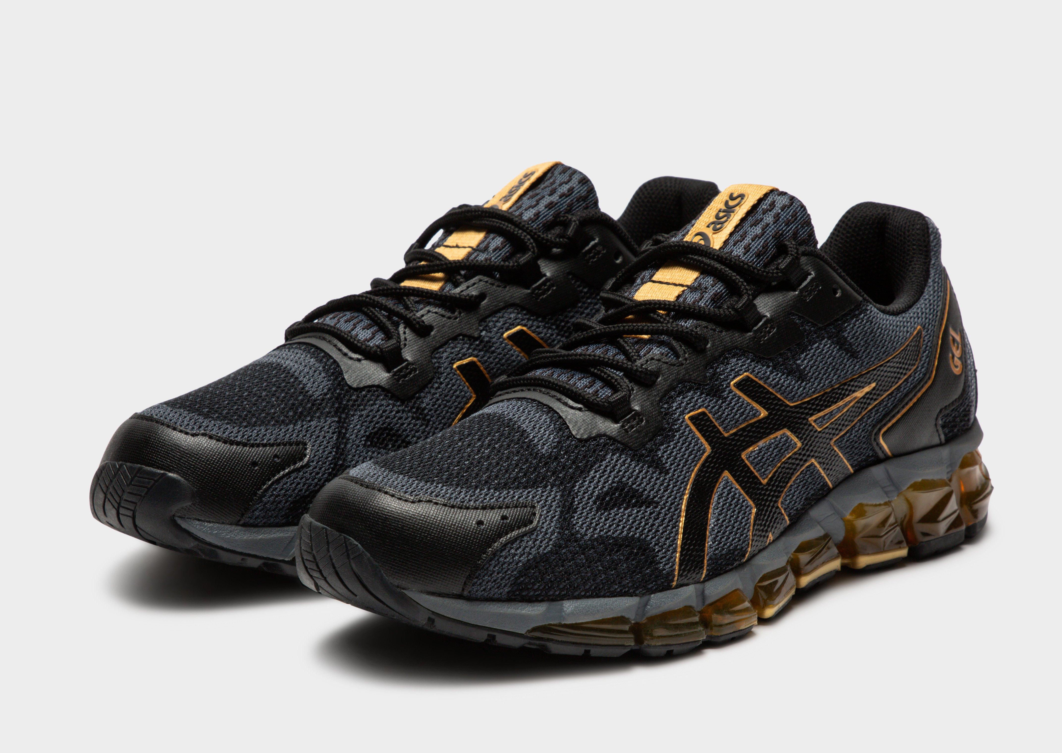 black and gold asics