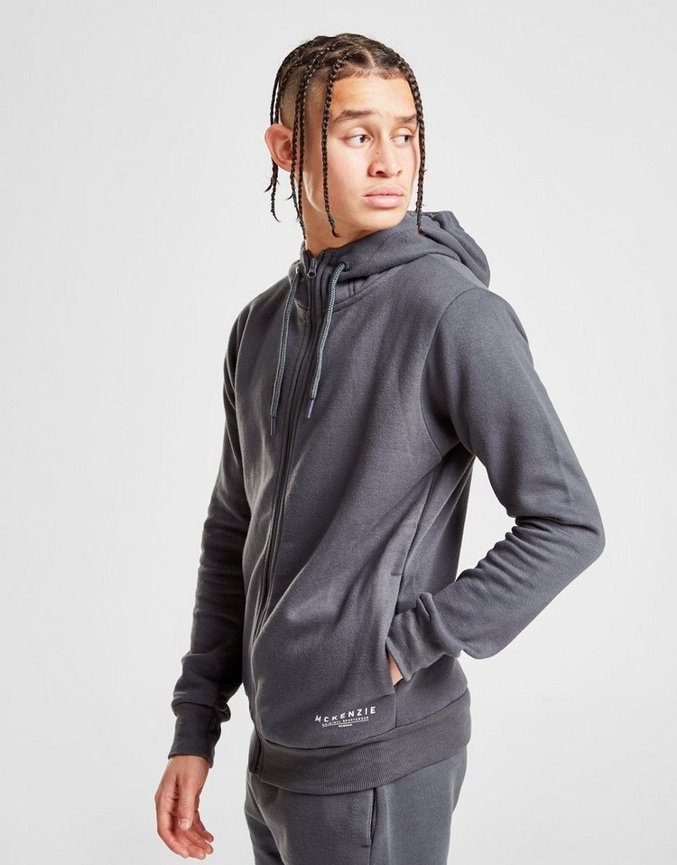 Buy Grey McKenzie Essential Zip Through Hoodie | JD Sports | JD Sports ...