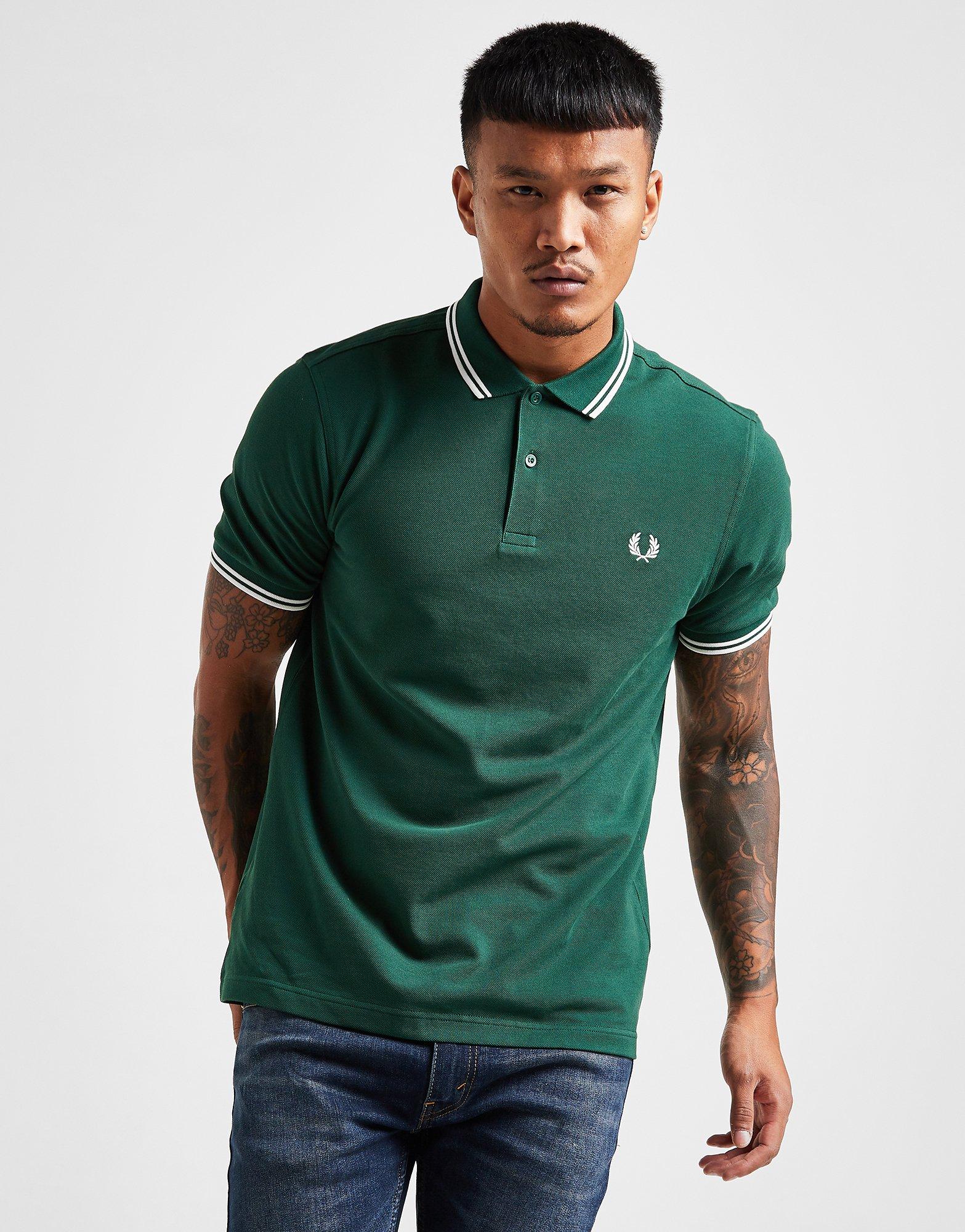 Polo Hombre FRED PERRY TWIN TIPPED MEN SHIRT Light Ice/Field Green