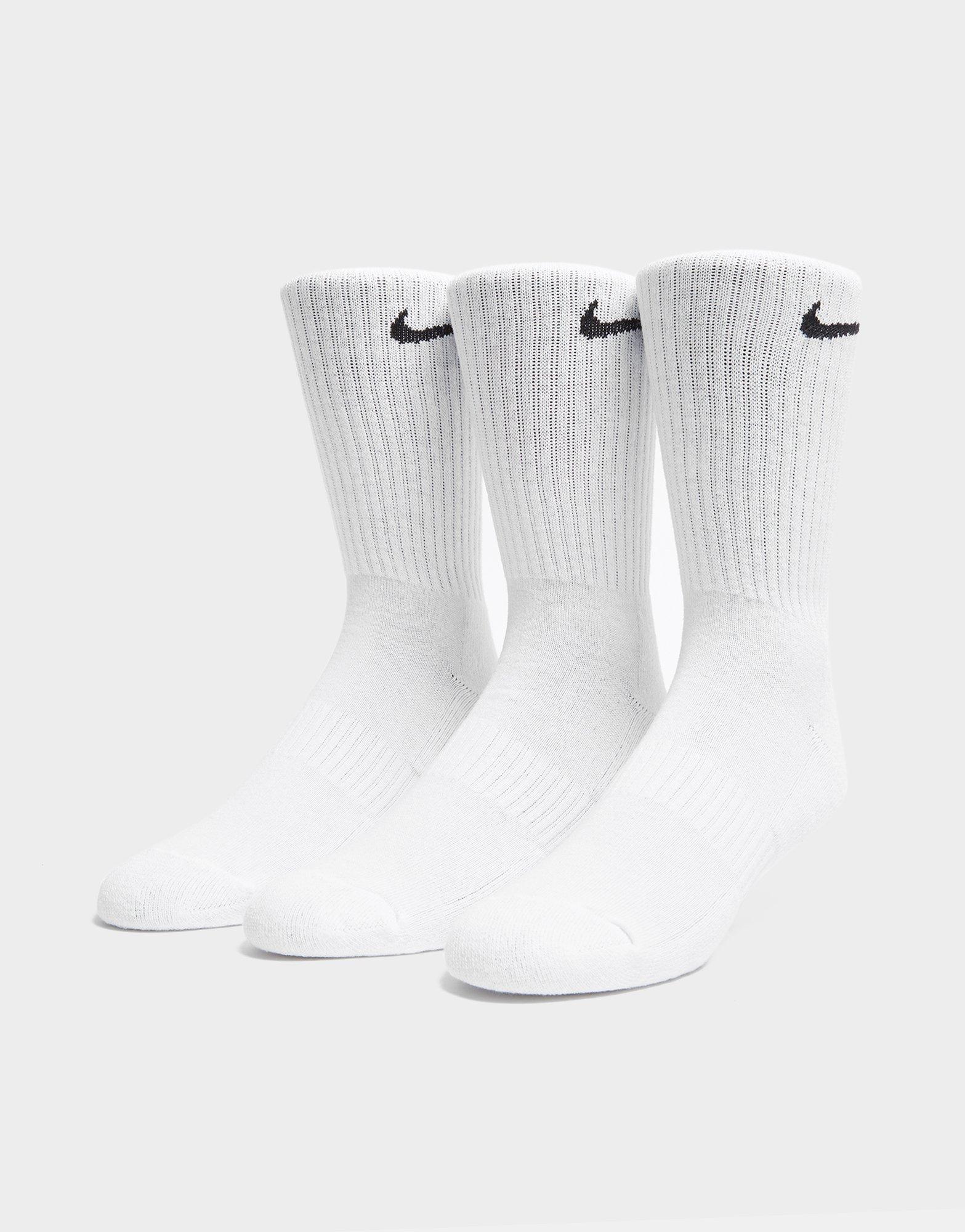 3 pack white nike socks