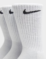 White Nike 3 Pack Cushioned Crew Socks | JD Sports UK