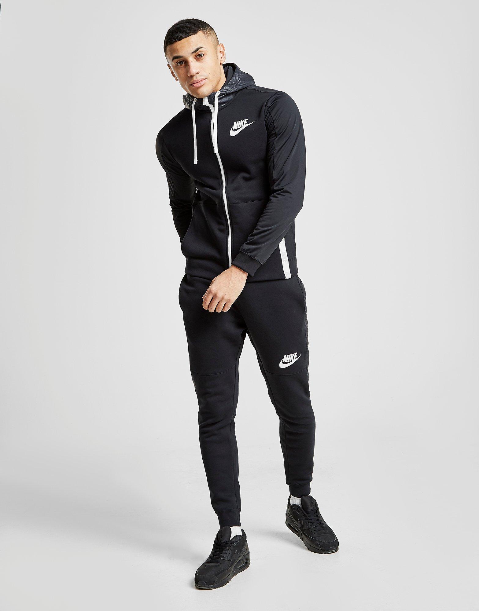 black nike hybrid joggers