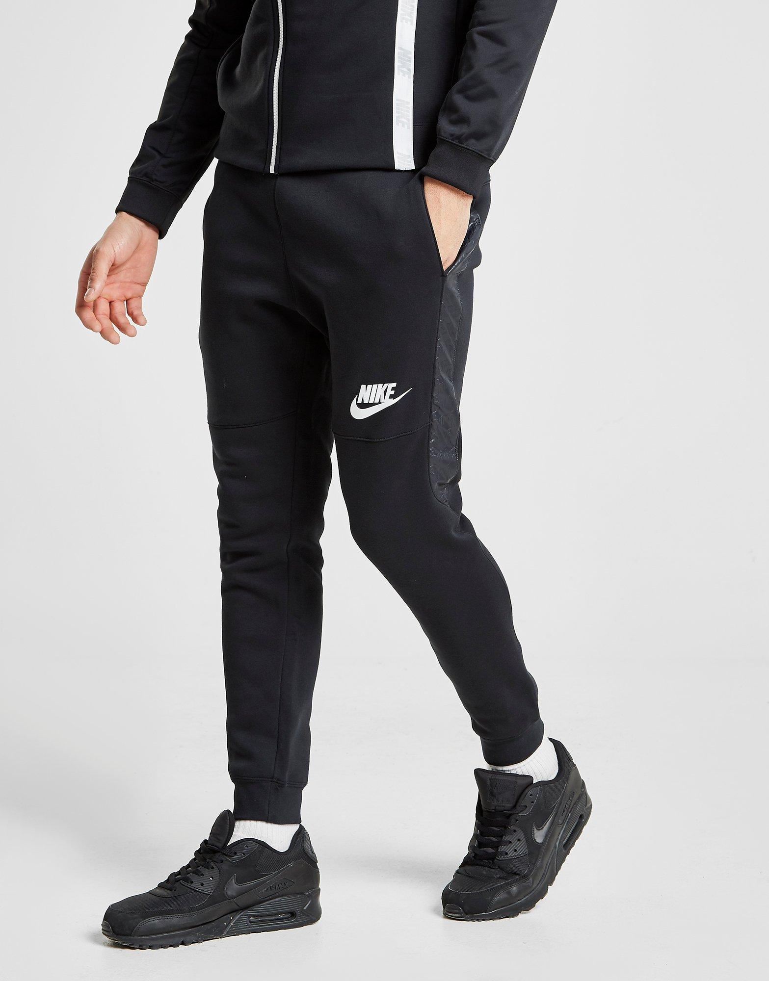 nike hybrid fleece joggers blue