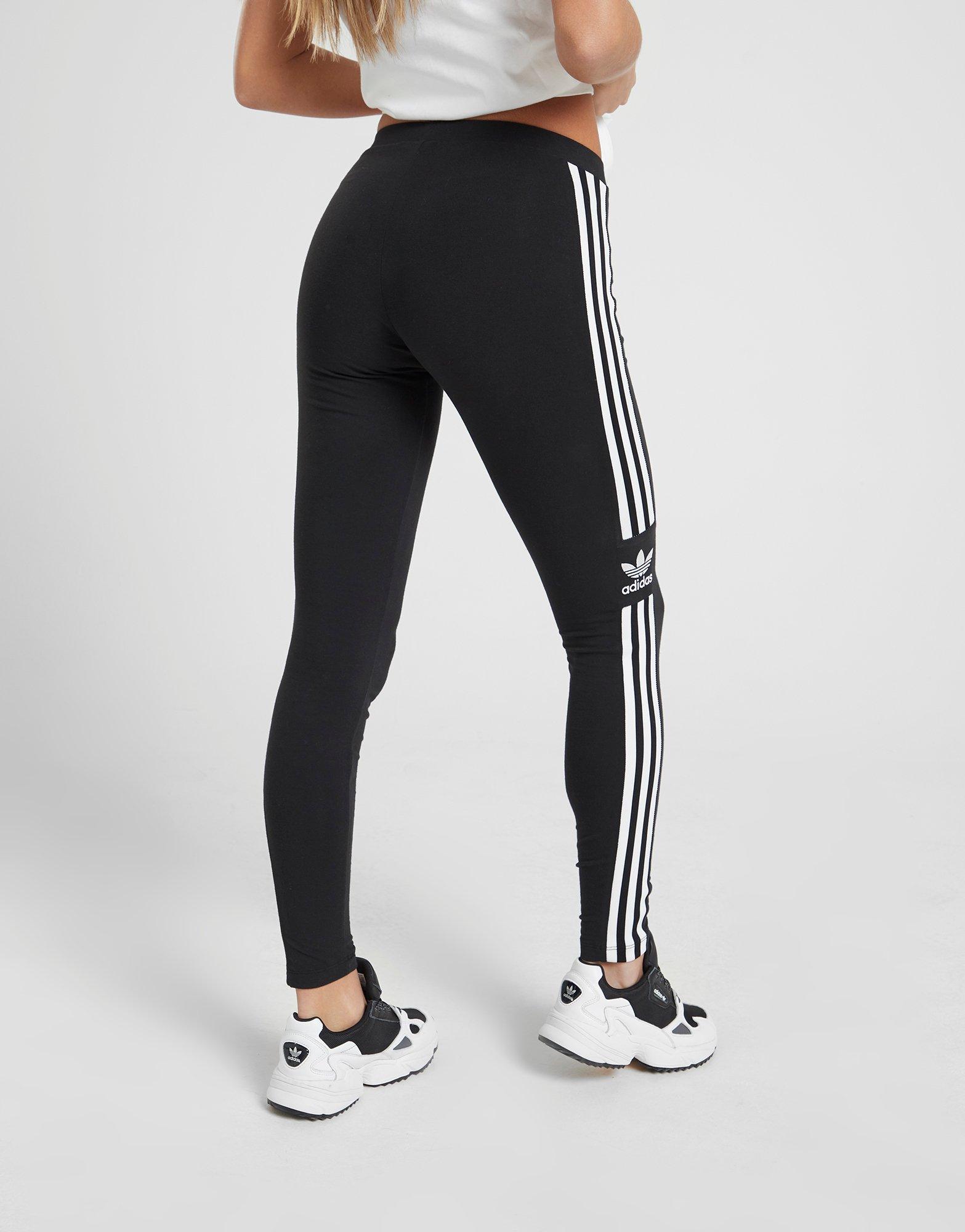 adidas originals three stripe leggings in pink