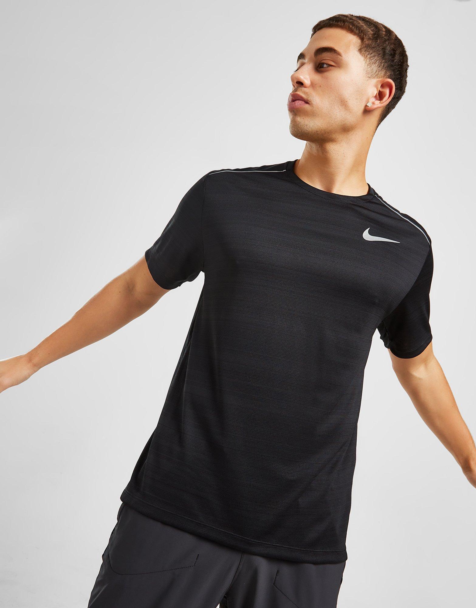 Black Nike Miler Short Sleeve T-Shirt 