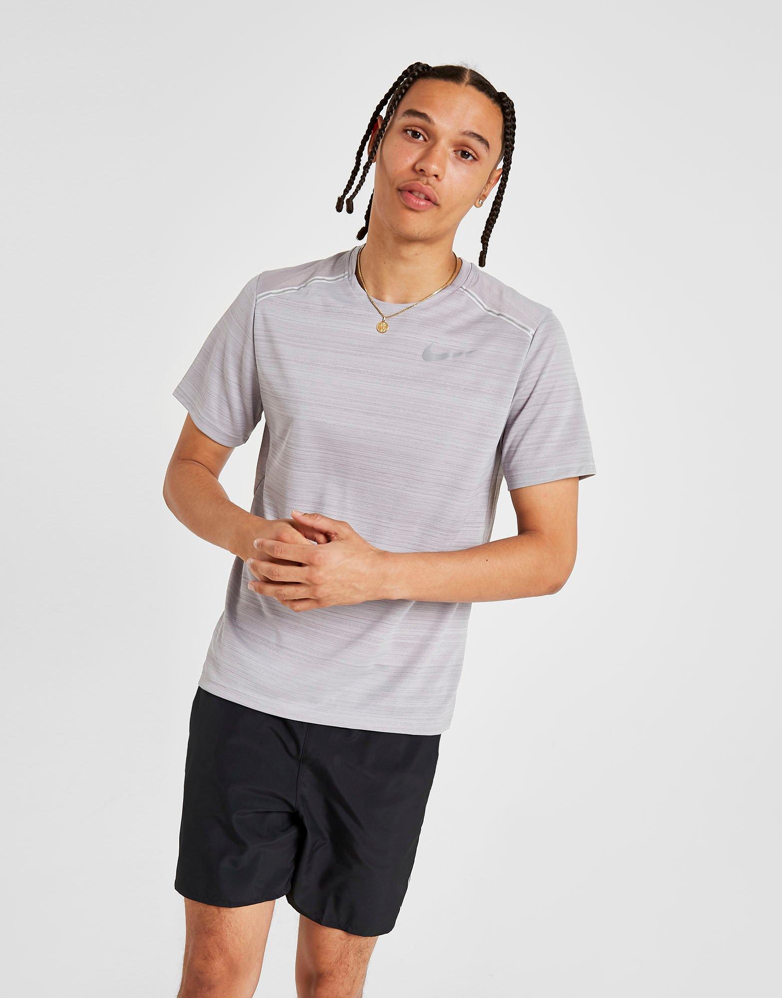 nike miler t shirt grey