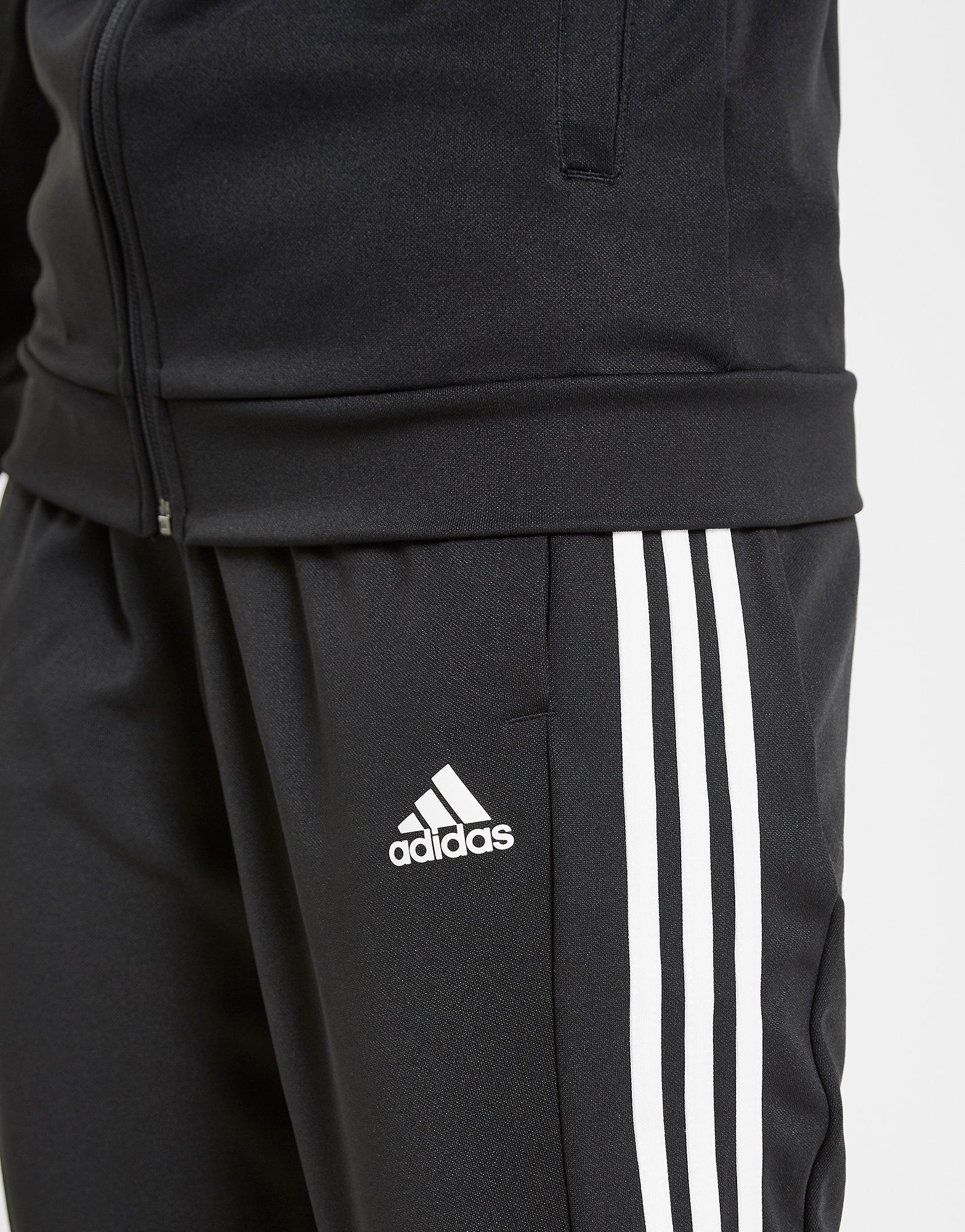 adidas badge of sport 3 stripe hooded tracksuit