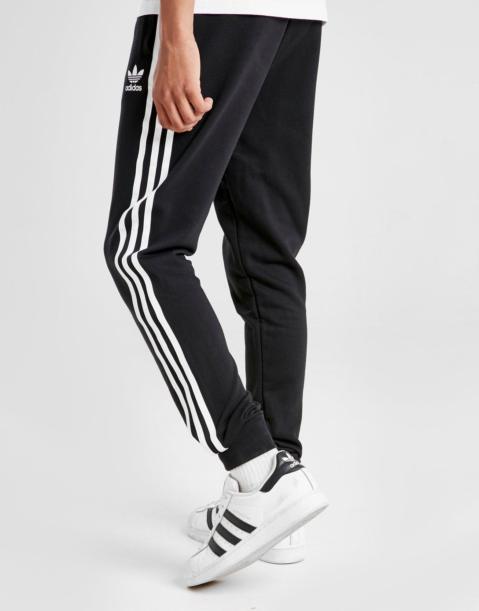 women's adidas fleece striped jogger pants