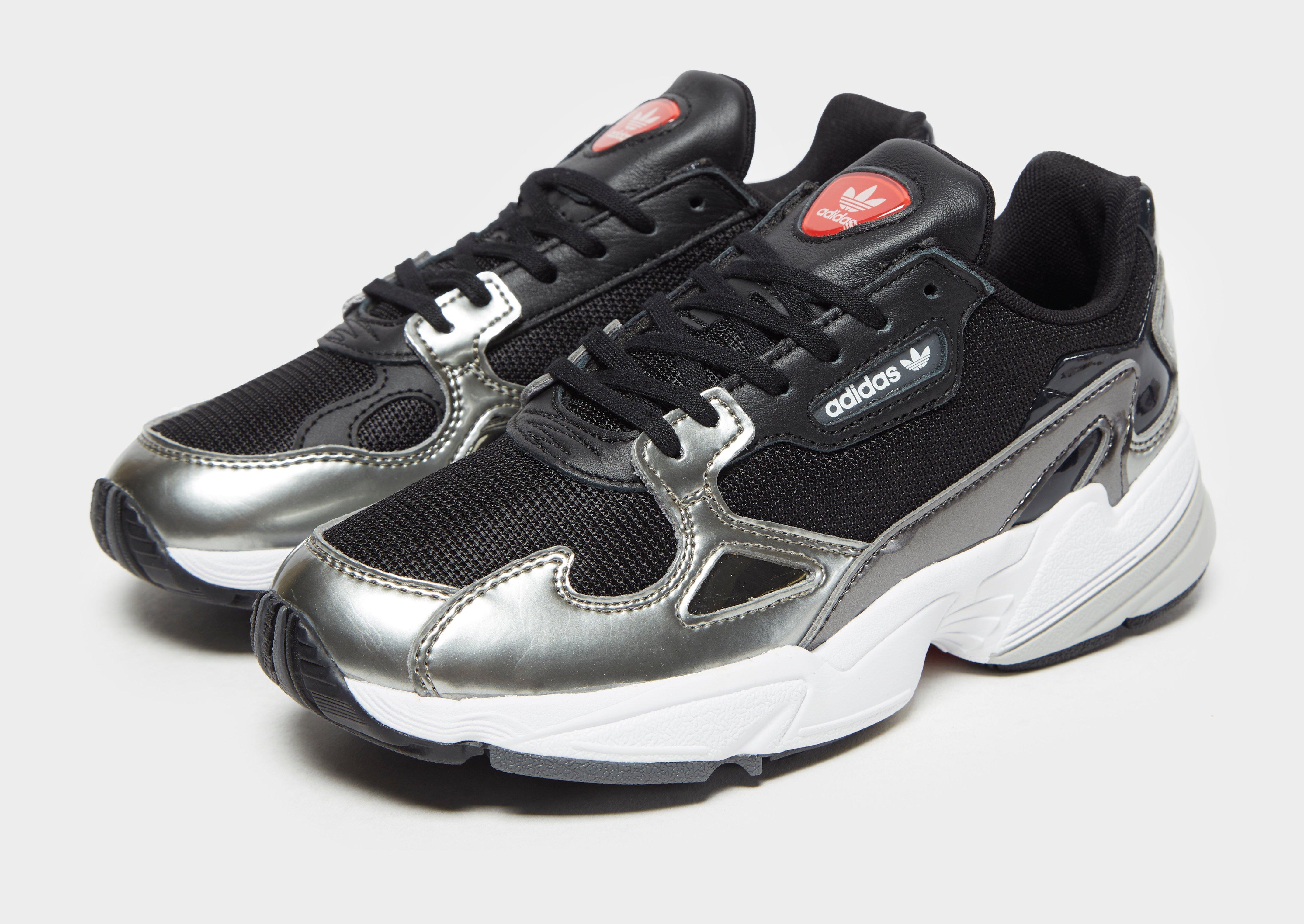 adidas falcon black and silver