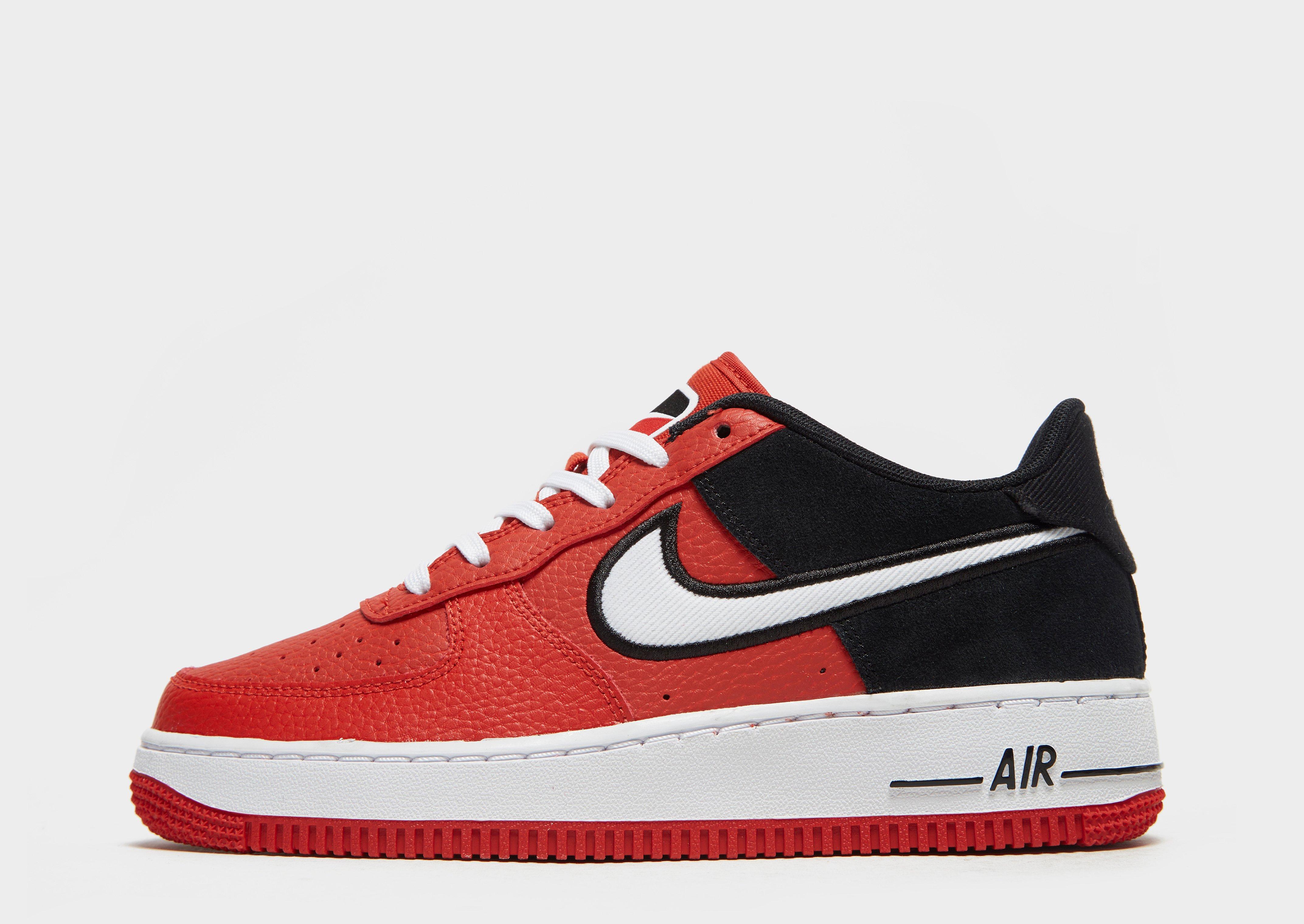 nike air force 1 junior red and white