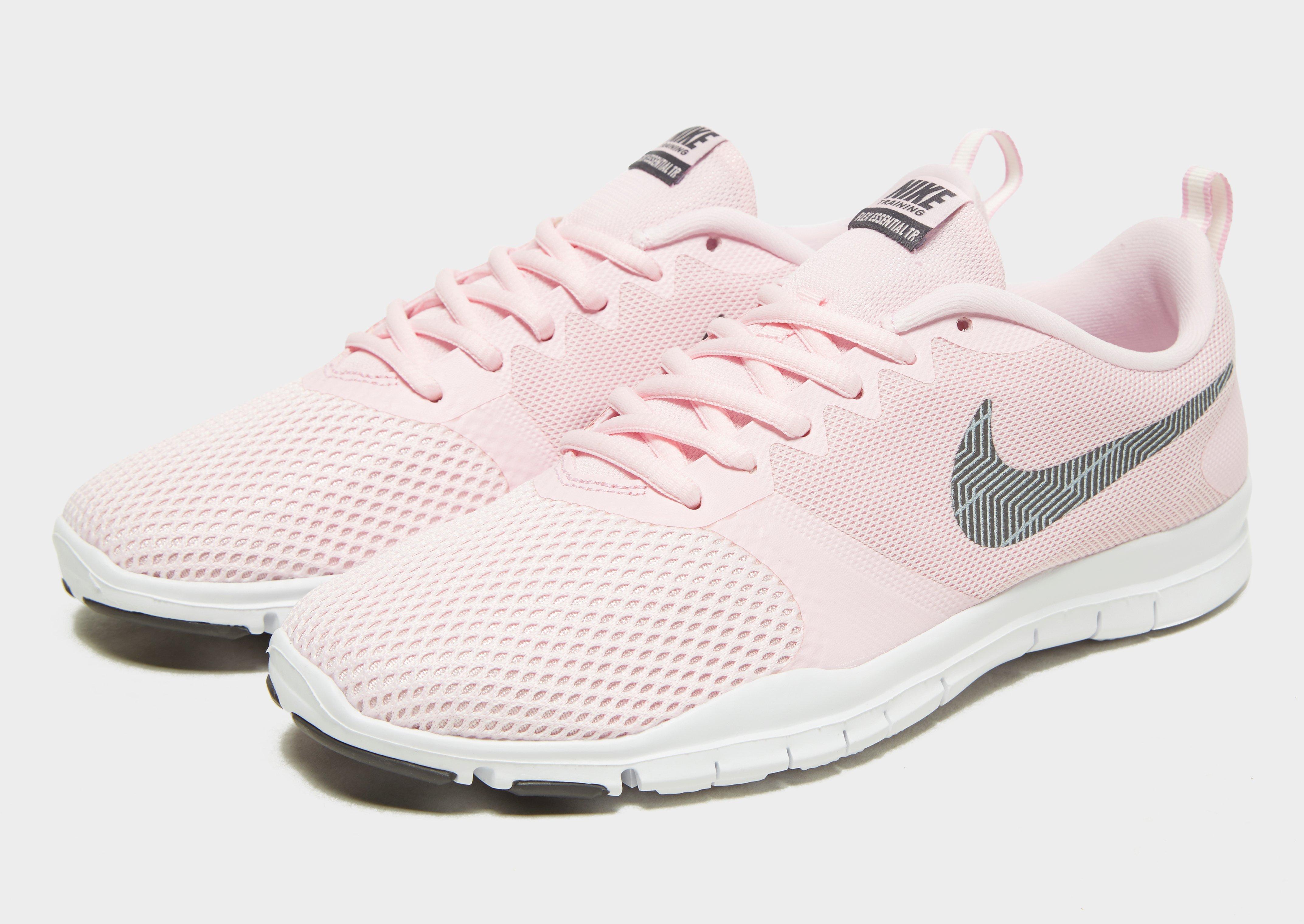 nike training flex essential trainers in pink