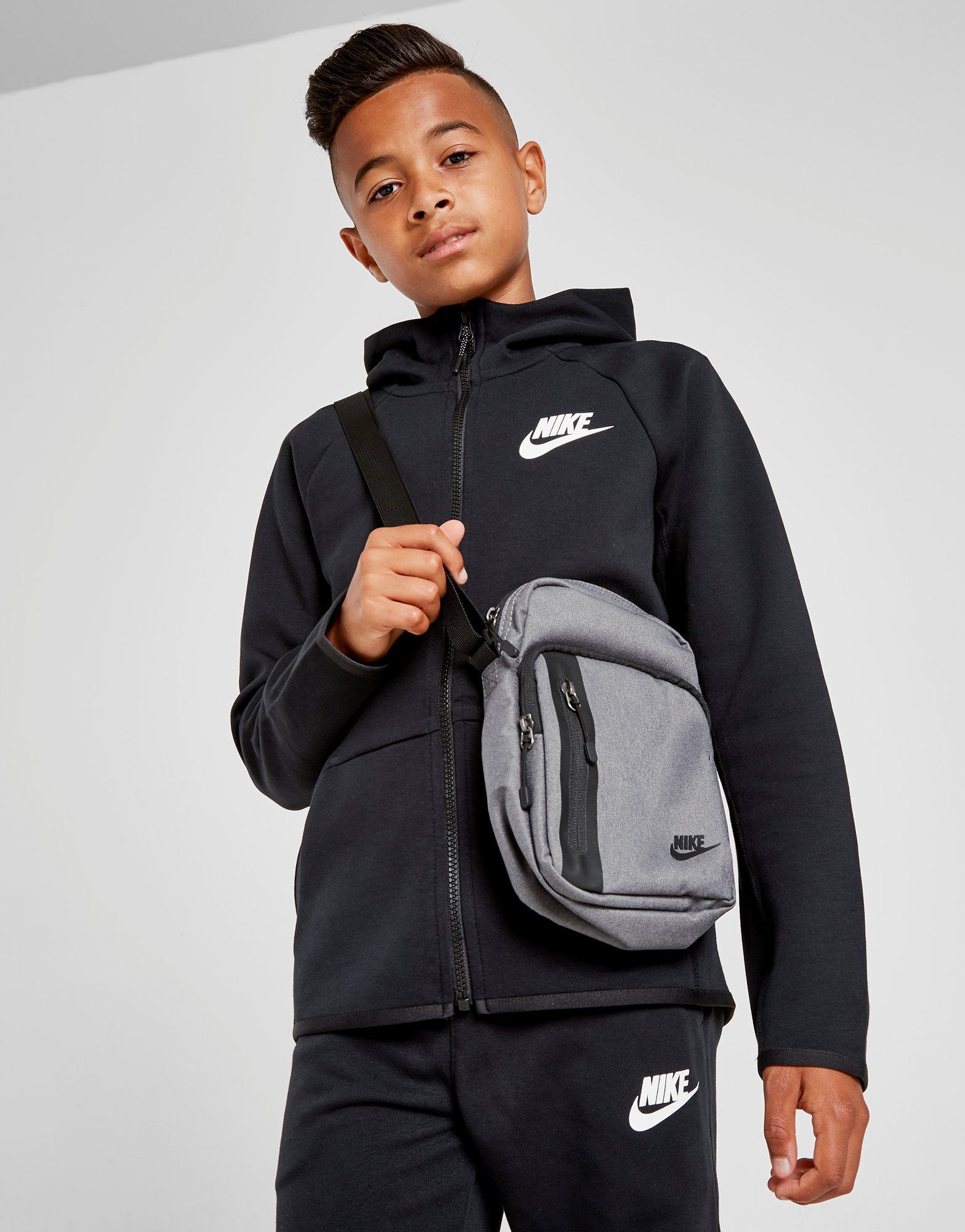 Koop Zwart Nike Tech Essential Colour Block Full Zip Hoodie Junior JD