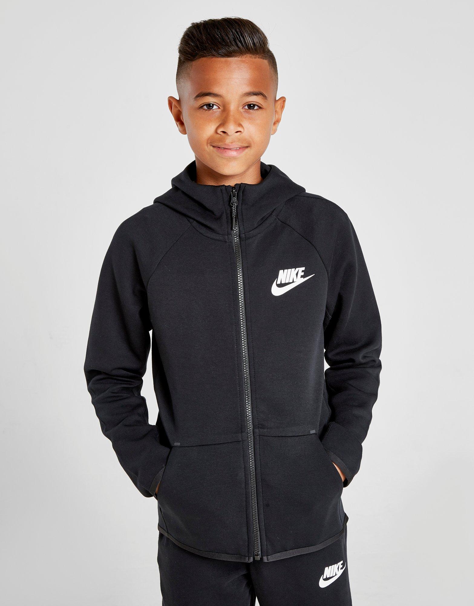nike tech essential colour block full zip hoodie junior