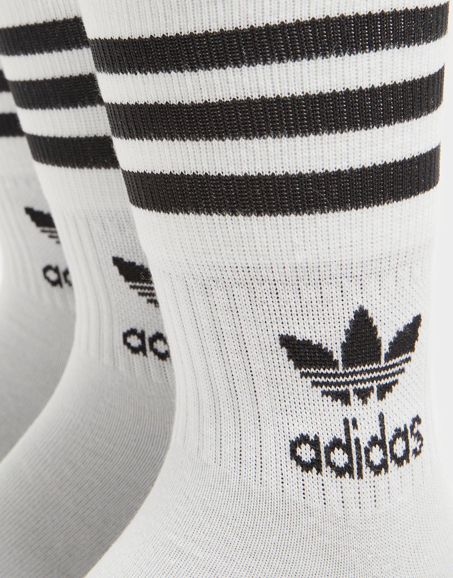 adidas Originals 3 Pack Solid Mid Crew Socks