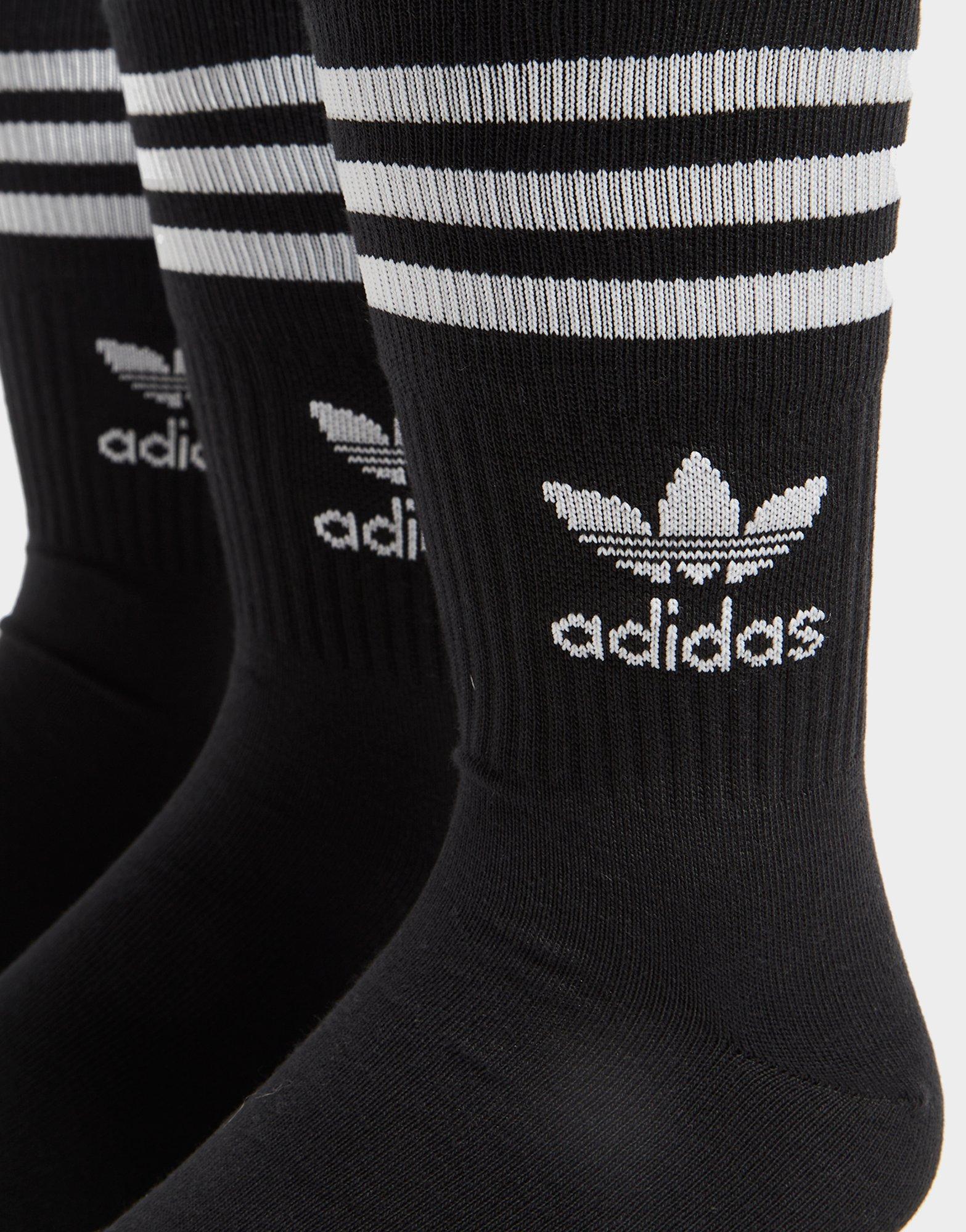 adidas Originals 3 Pack Solid Mid Crew Socks