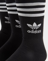 adidas Originals 3 Pack Solid Crew Socks
