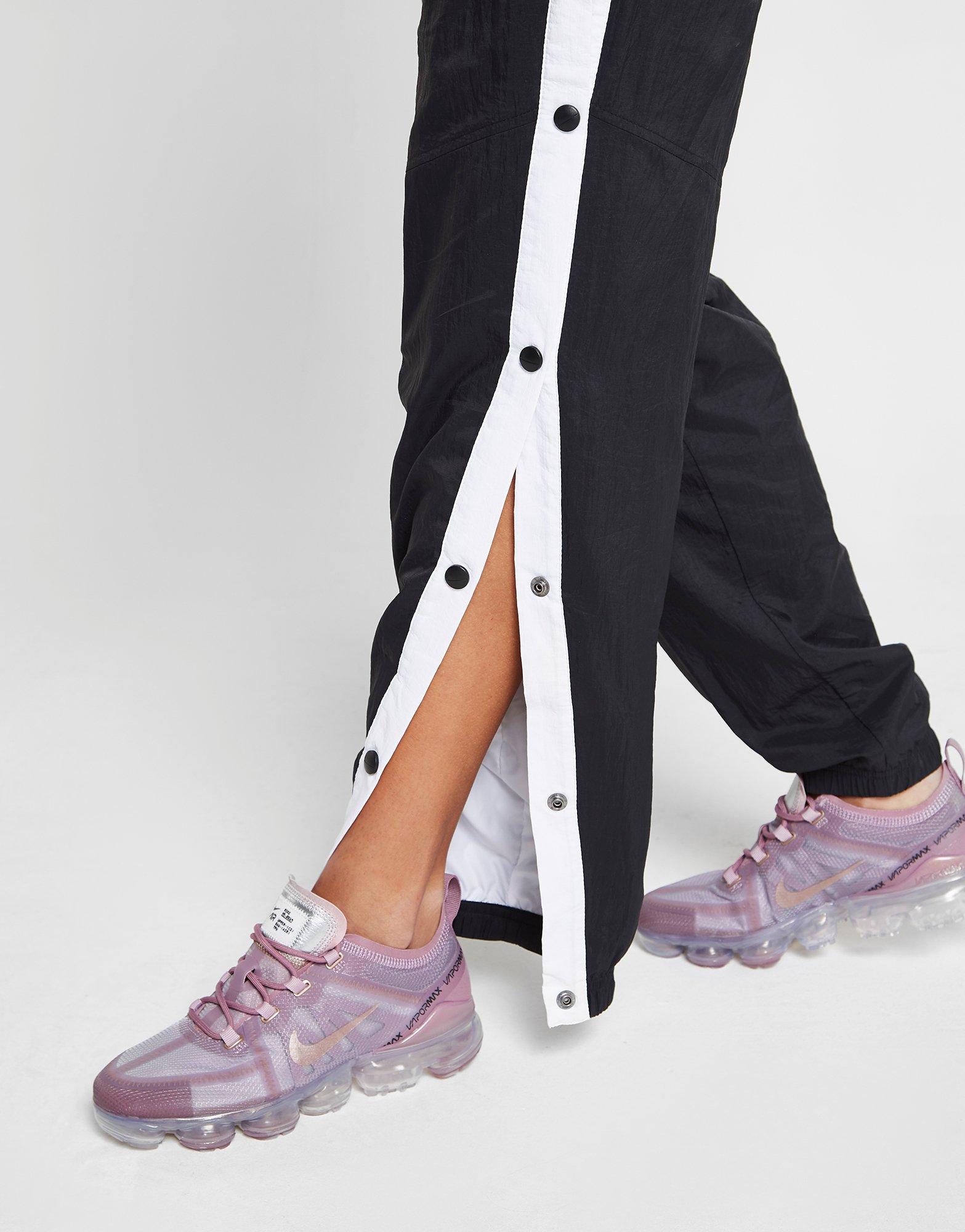 nike nylon colour block popper pants