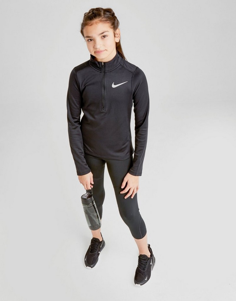 Buy Black Nike Girls' Run 1/4 Zip Track Top Junior | JD Sports | JD ...