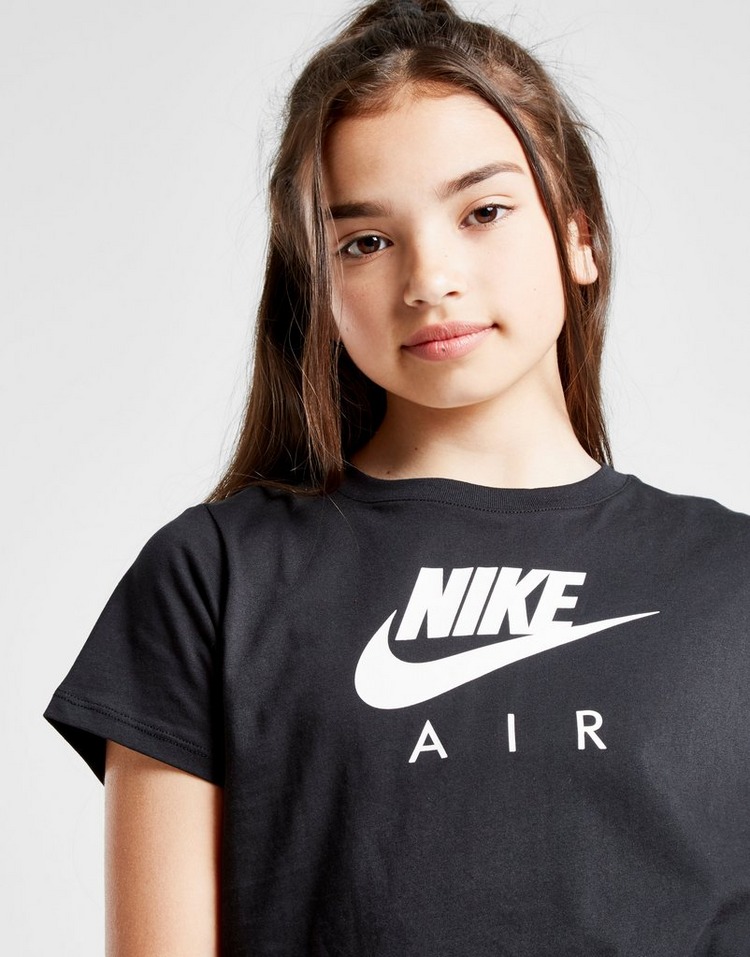 Koop Zwart Nike Air Girls' Crop T-Shirt Junior | JD Sports