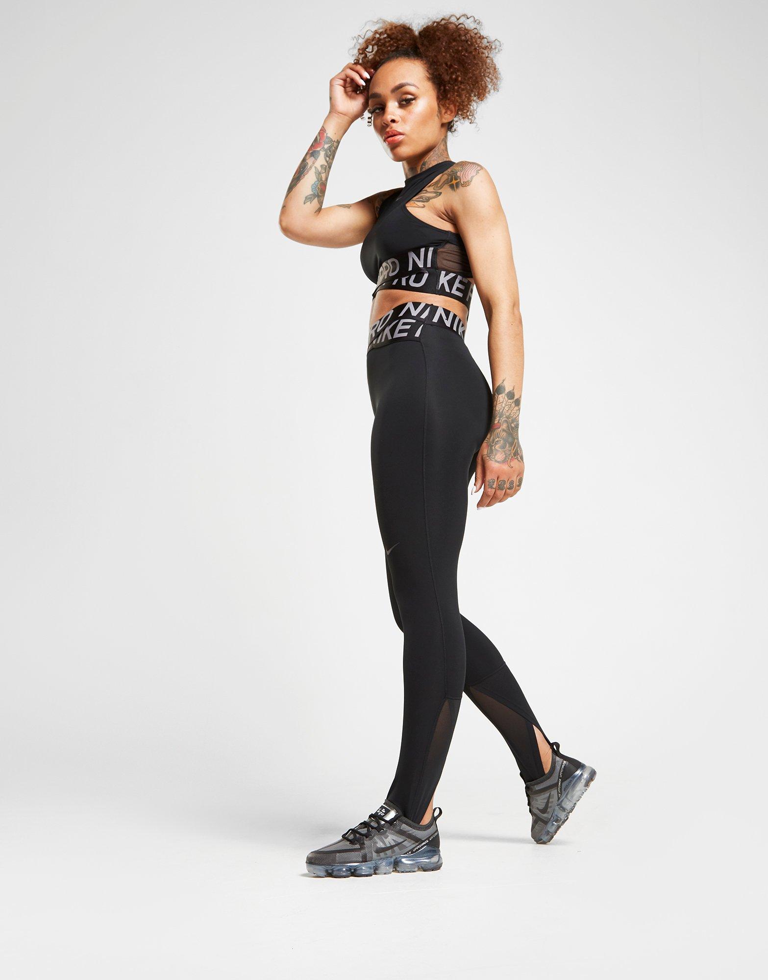 nike pro crossover leggings black