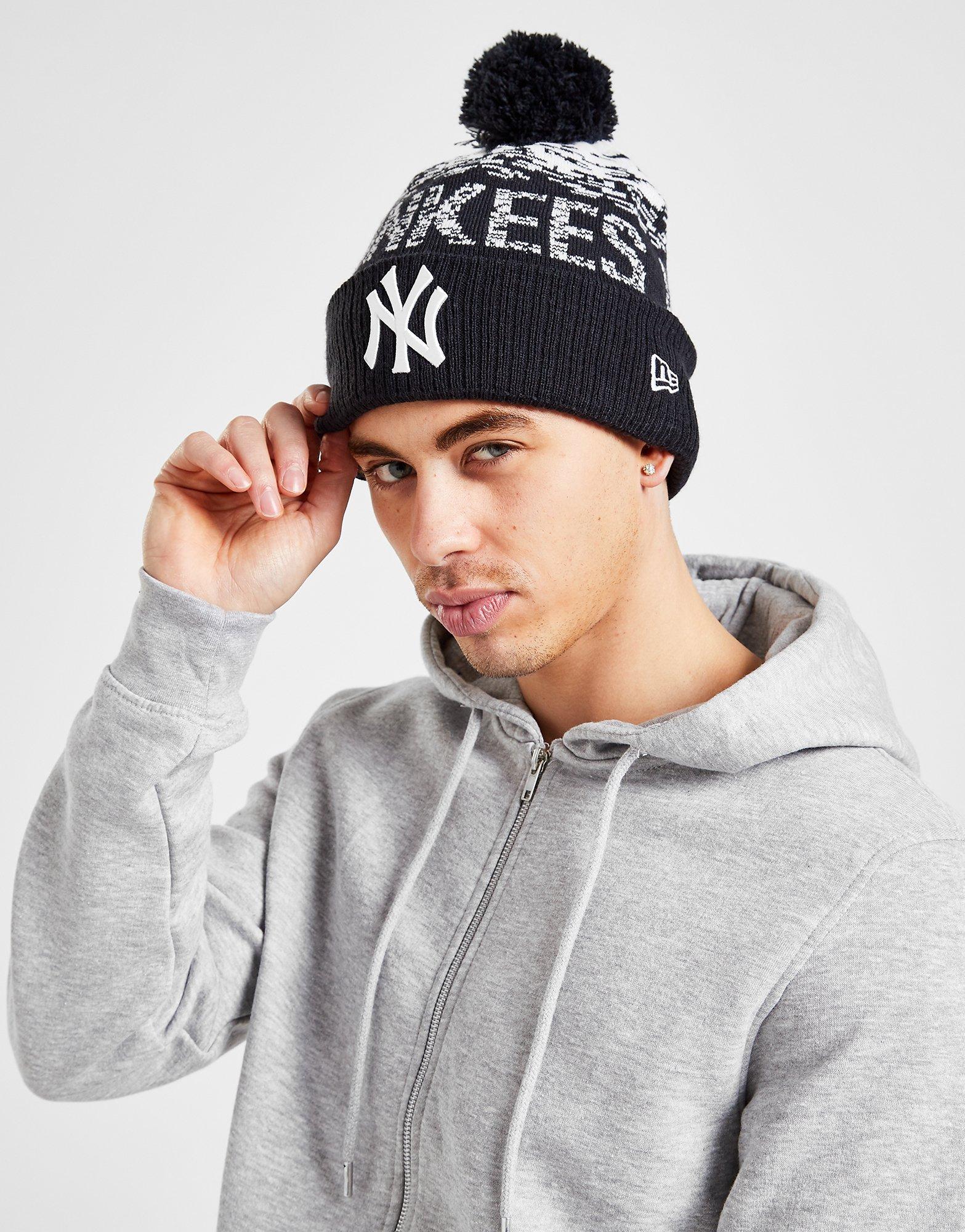 Black New Era MLB Sideline New York Yankees Pom Beanie - JD Sports