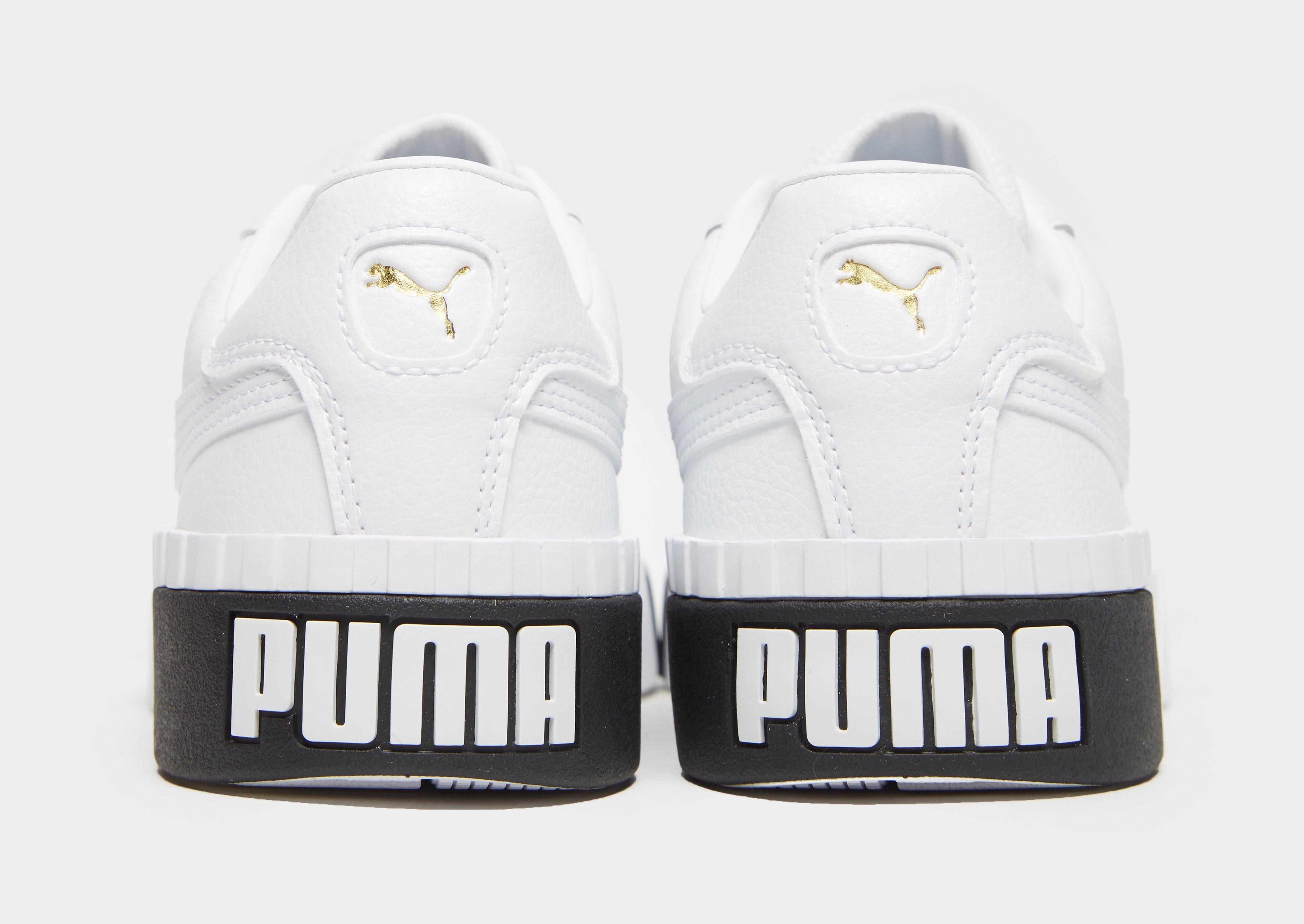 puma cali white and black trainers