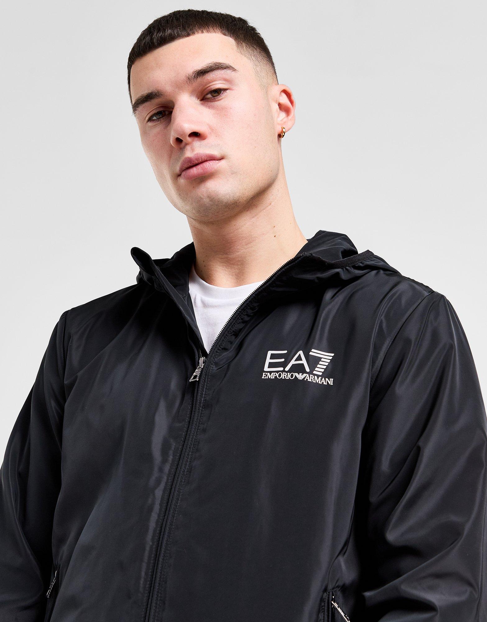 Black Emporio Armani EA7 Logo Zip Jacket - JD Sports Global